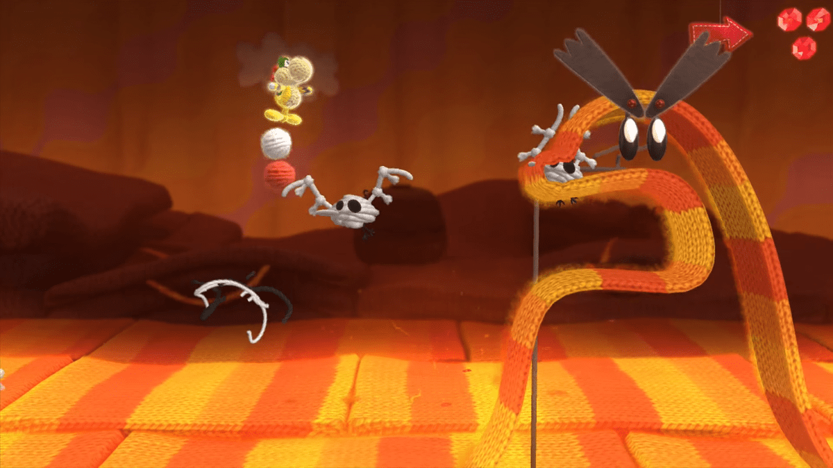 YoshisWoollyWorldgiantlavamonster YoshisWoollyWorldgiantlavamonster