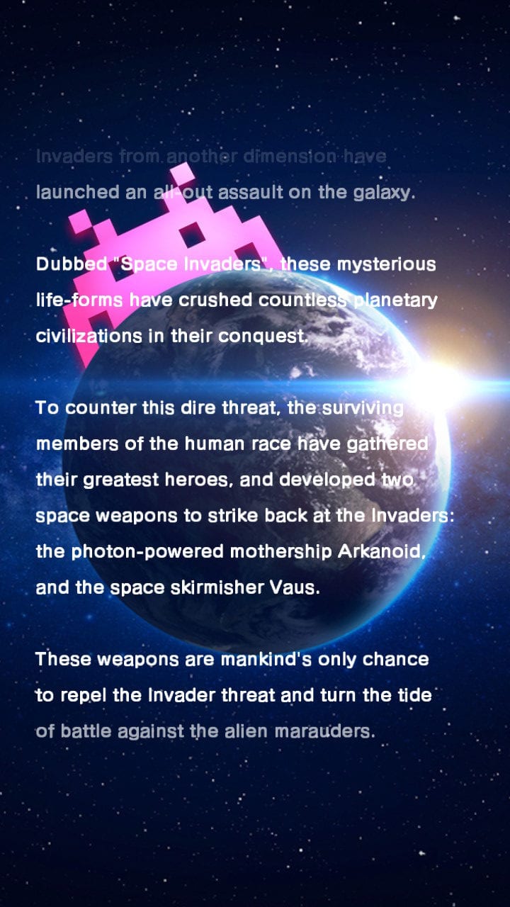 Space Invaders 04 Oh yes, this game has a plot and a continuing narrative, too.