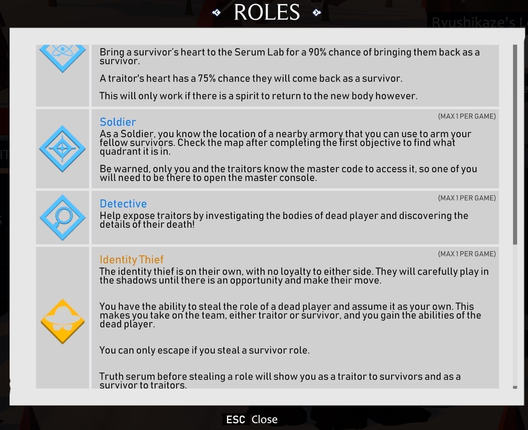 Project Winter 05 There are loads of roles to keep matches varied and itneresting, and the Blackout DLC adds even more