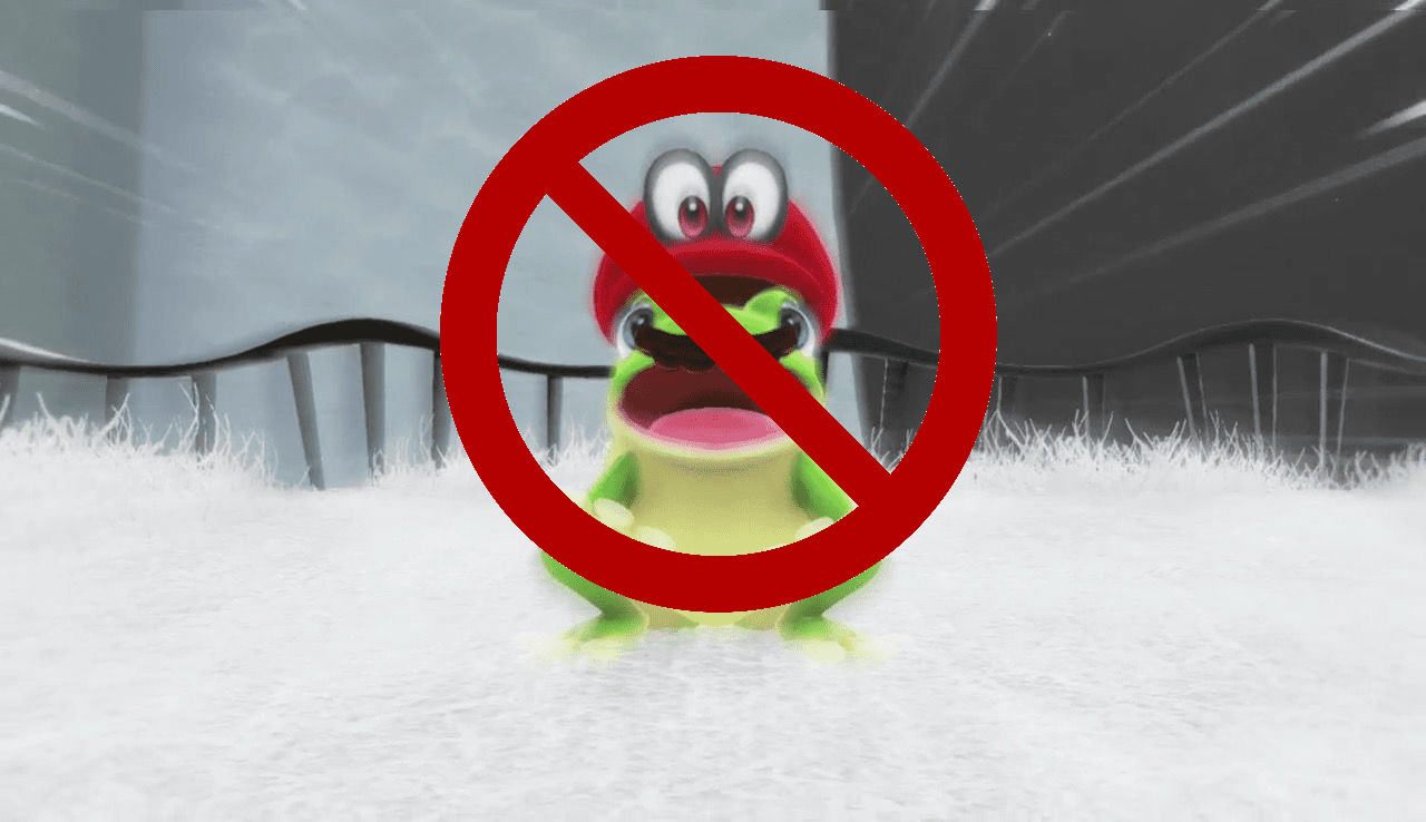 Nocaps No turning Mario in frogs, dinosaurs, chain chomps, not even dudes in suits.