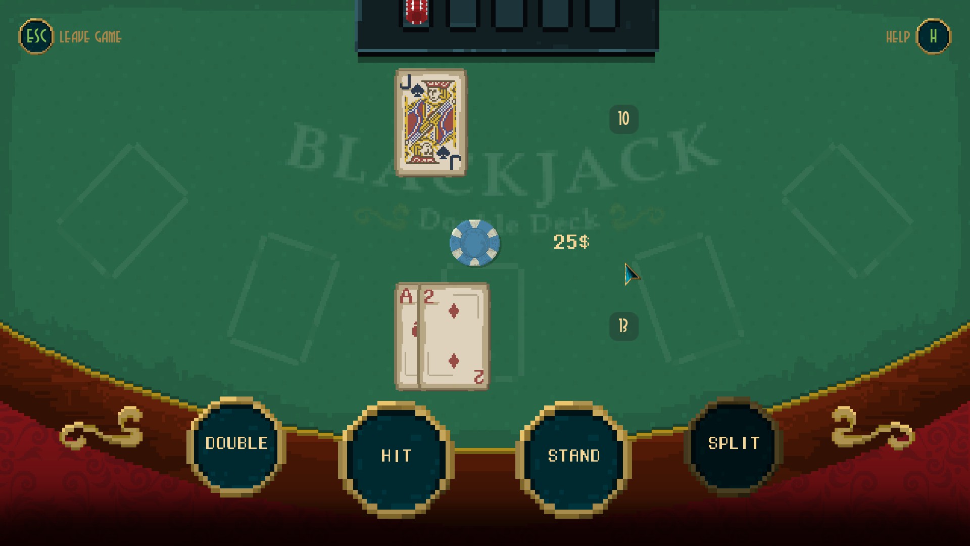 Pecaminosa's Blackjack Minigame