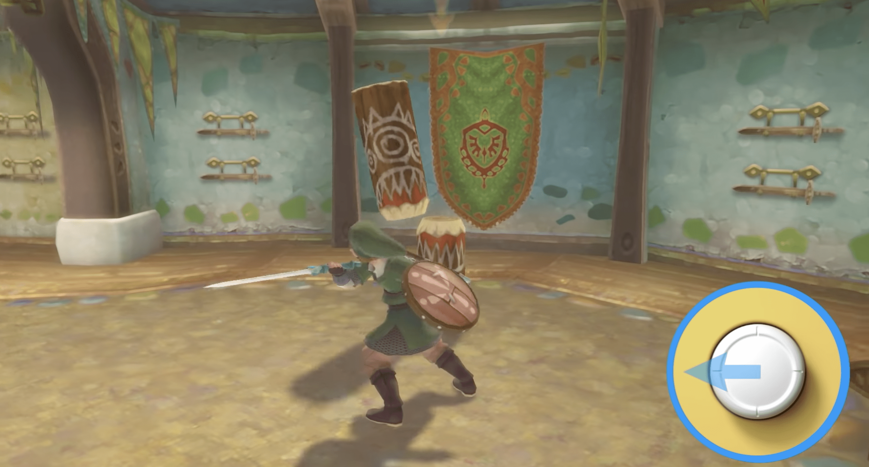 Link using control sticks to control his sword in Skyward Sword rather than motion controls
