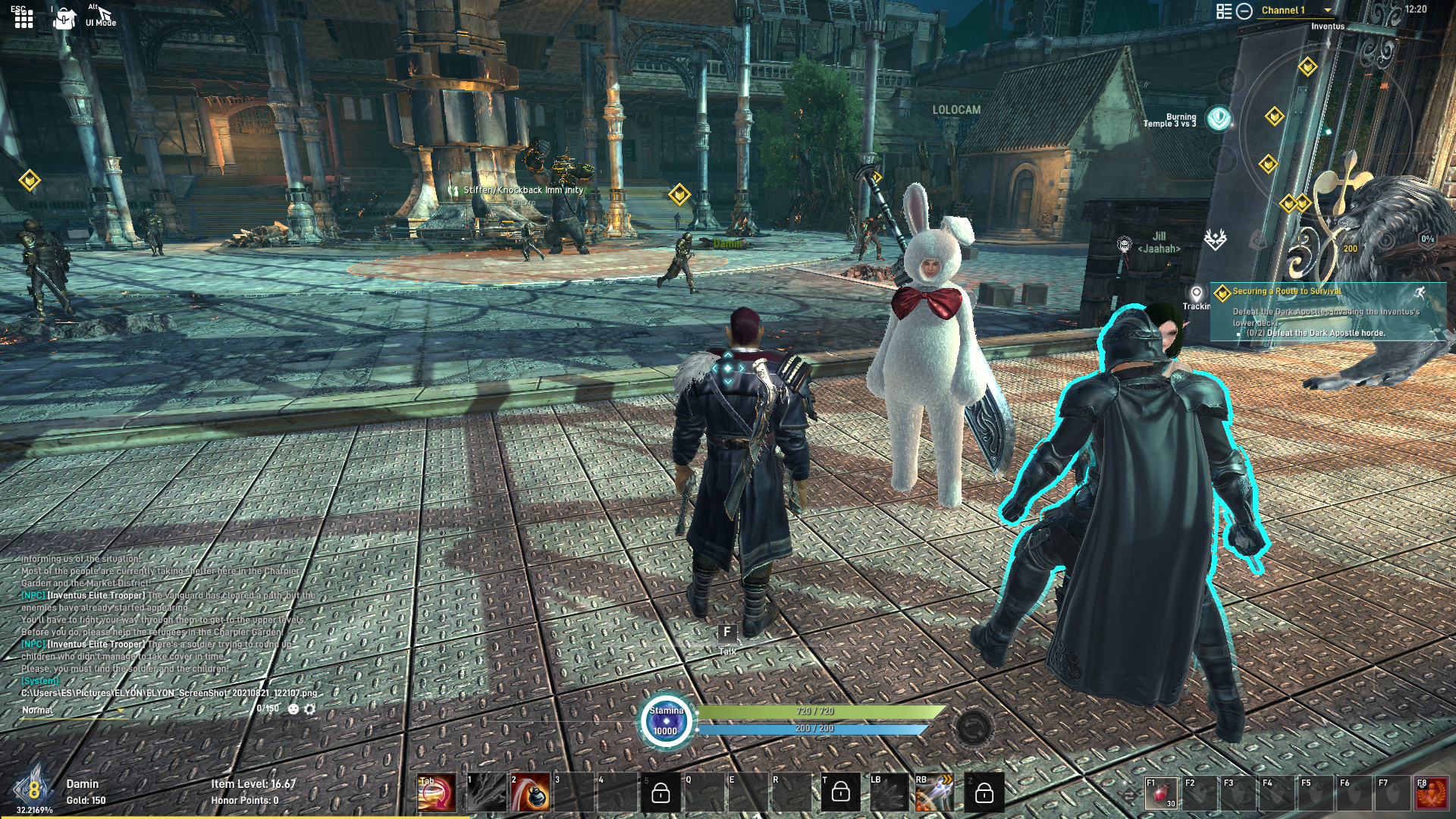 Elyon Screenshot Elyon Screenshot from other players in the bunny custom