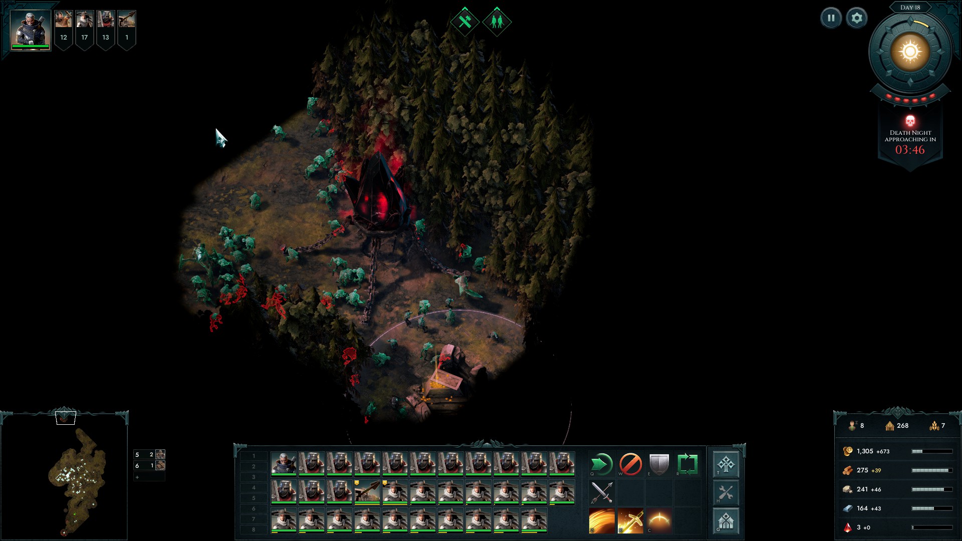 Age of Darkness screenshot from the undead spawning crystals