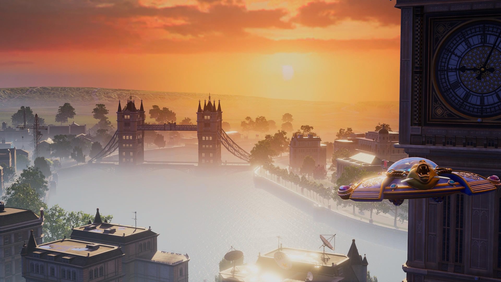 Crypto looks over London in Destroy All Humans! 2 Reprobed
