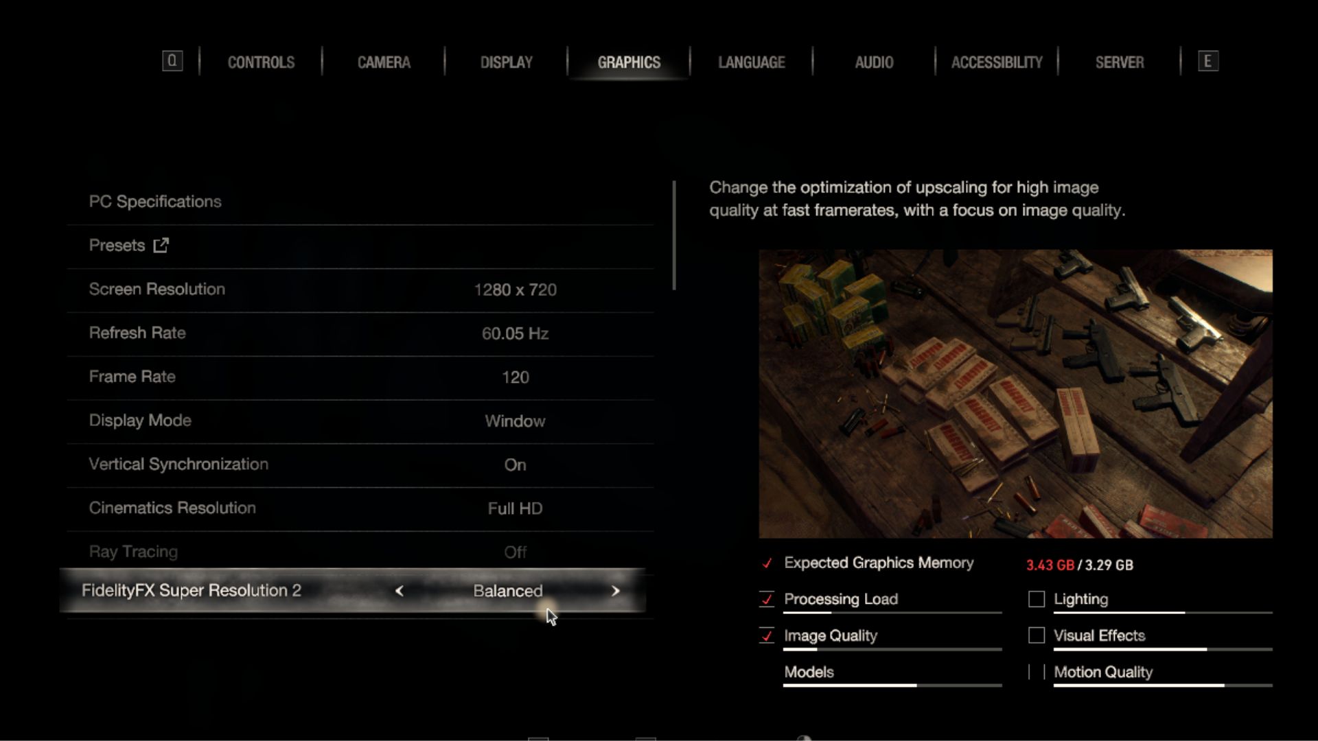 Resident Evil 4 settings Resident Evil 4 settings