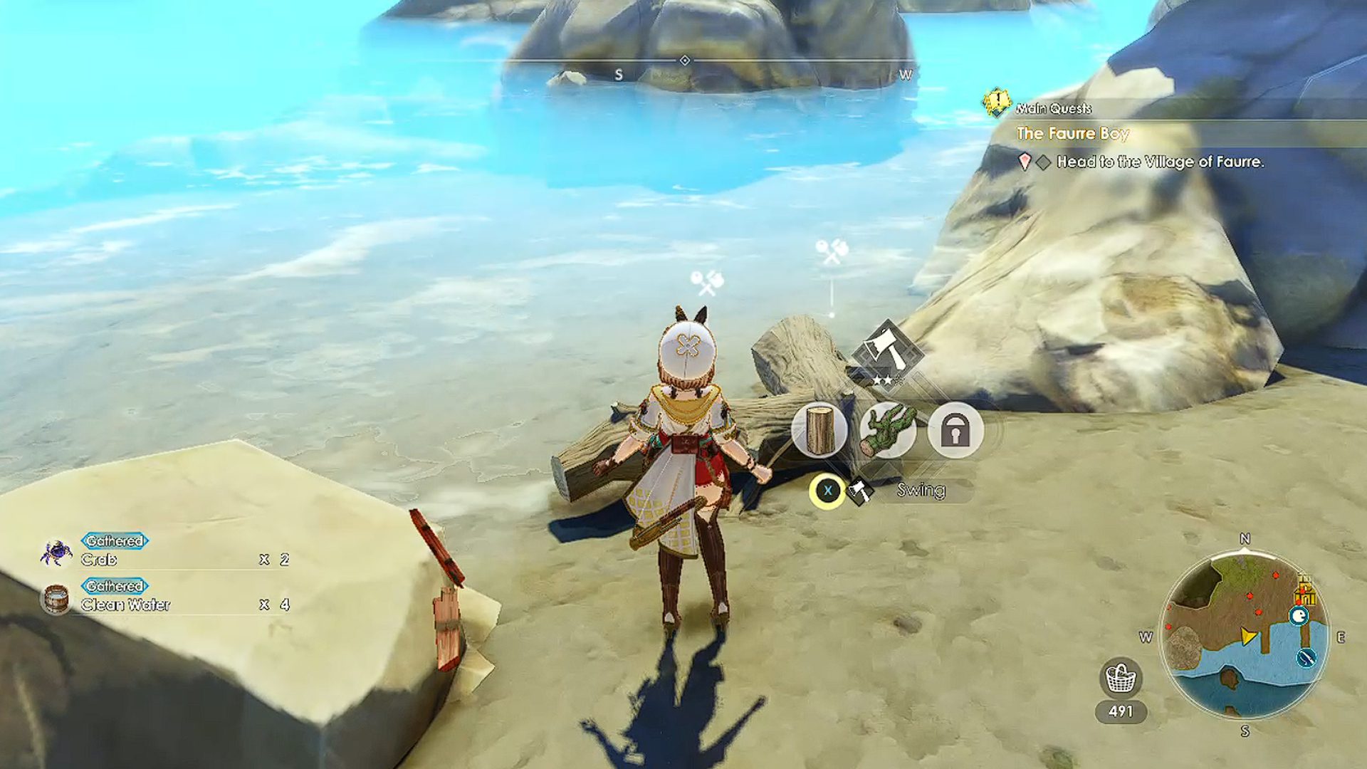 Atelier Ryza 3 Gathering Mossy Driftwood