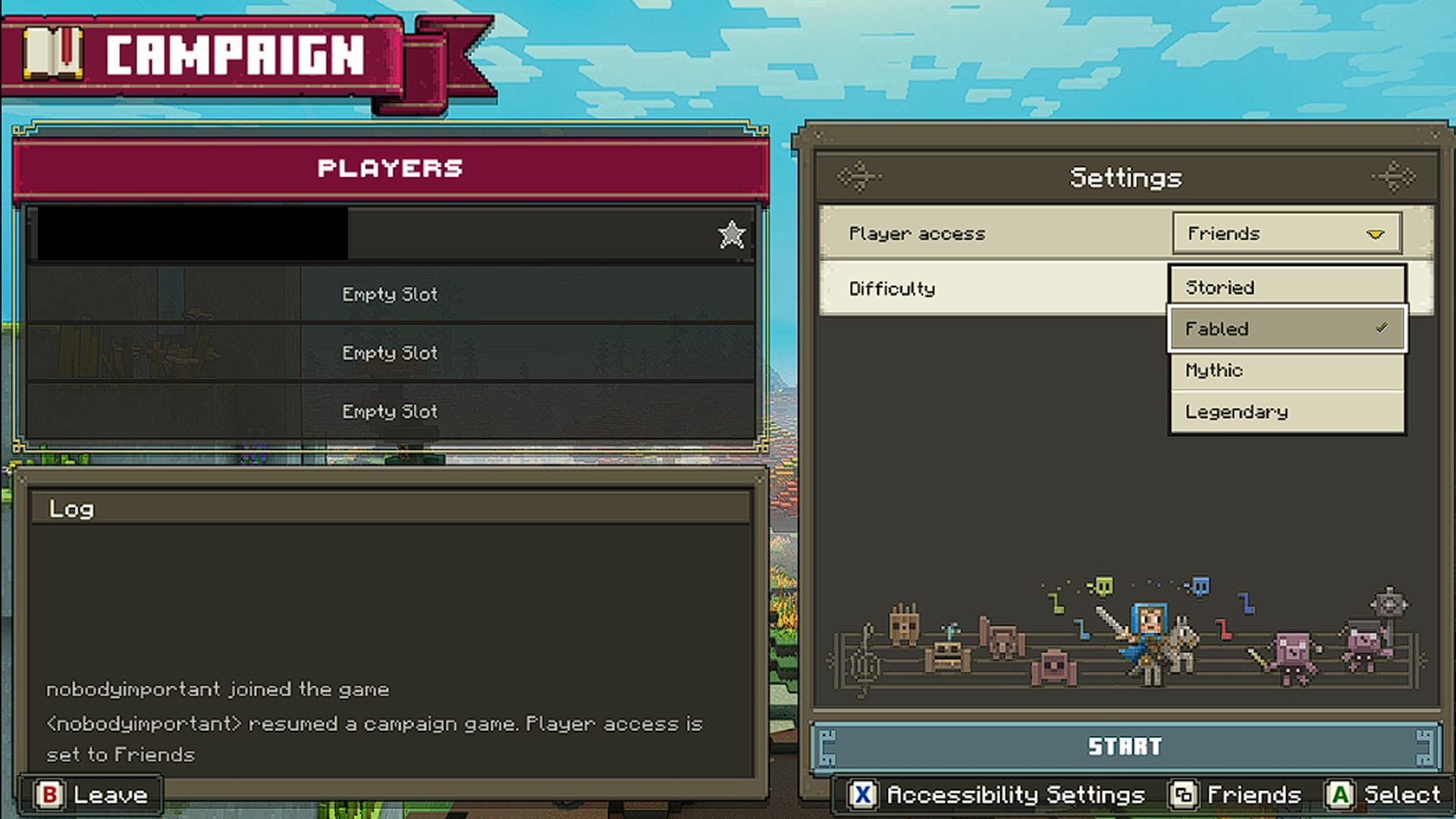 Minecraft Legends Difficulty Levels