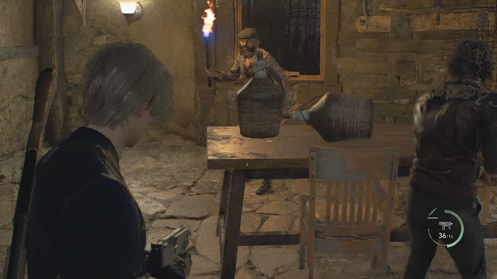Resident Evil 4 Remake Cabin Fight Luis