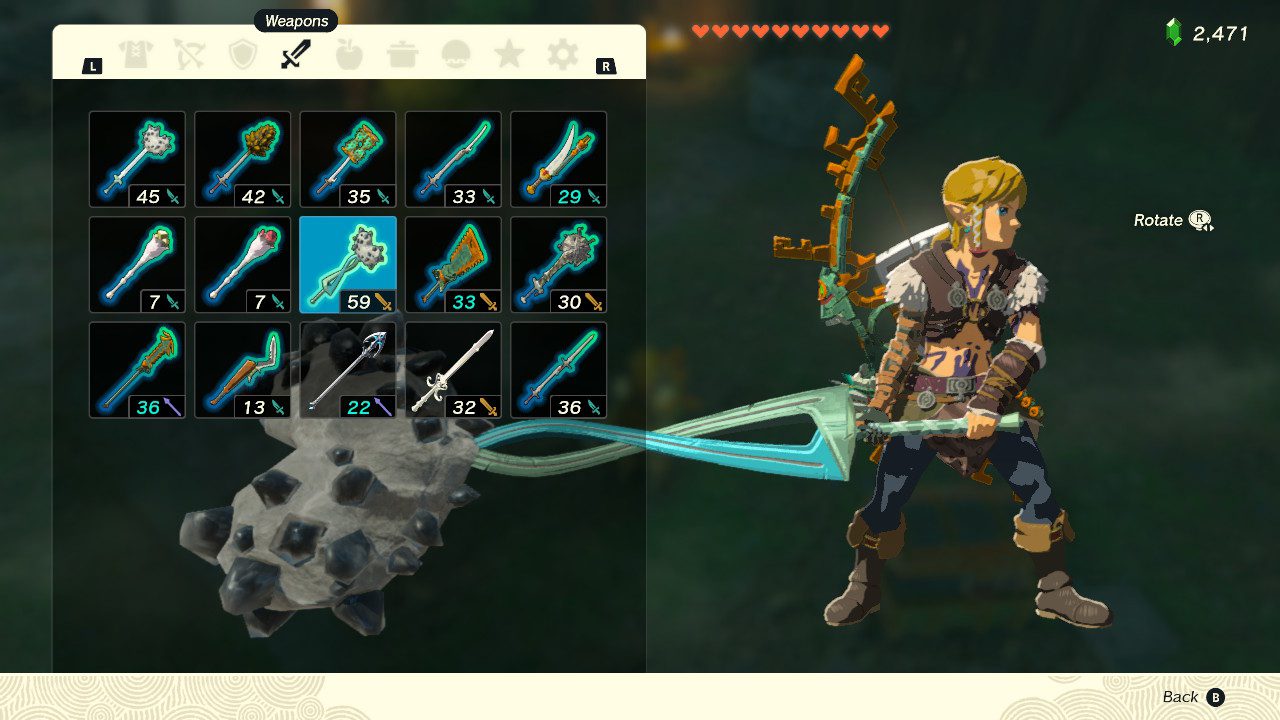 Majora's Mask Link drops the Fierce Deity Sword (Pictured with optional attachment) as well as the Fierce Deity set and Majora's Mask glider fabric.