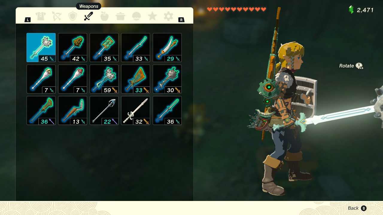 Skyward Link can spawn the Sword of the White Sword of the Sky as well as the Sky Set and Sword-Spirit Fabric.