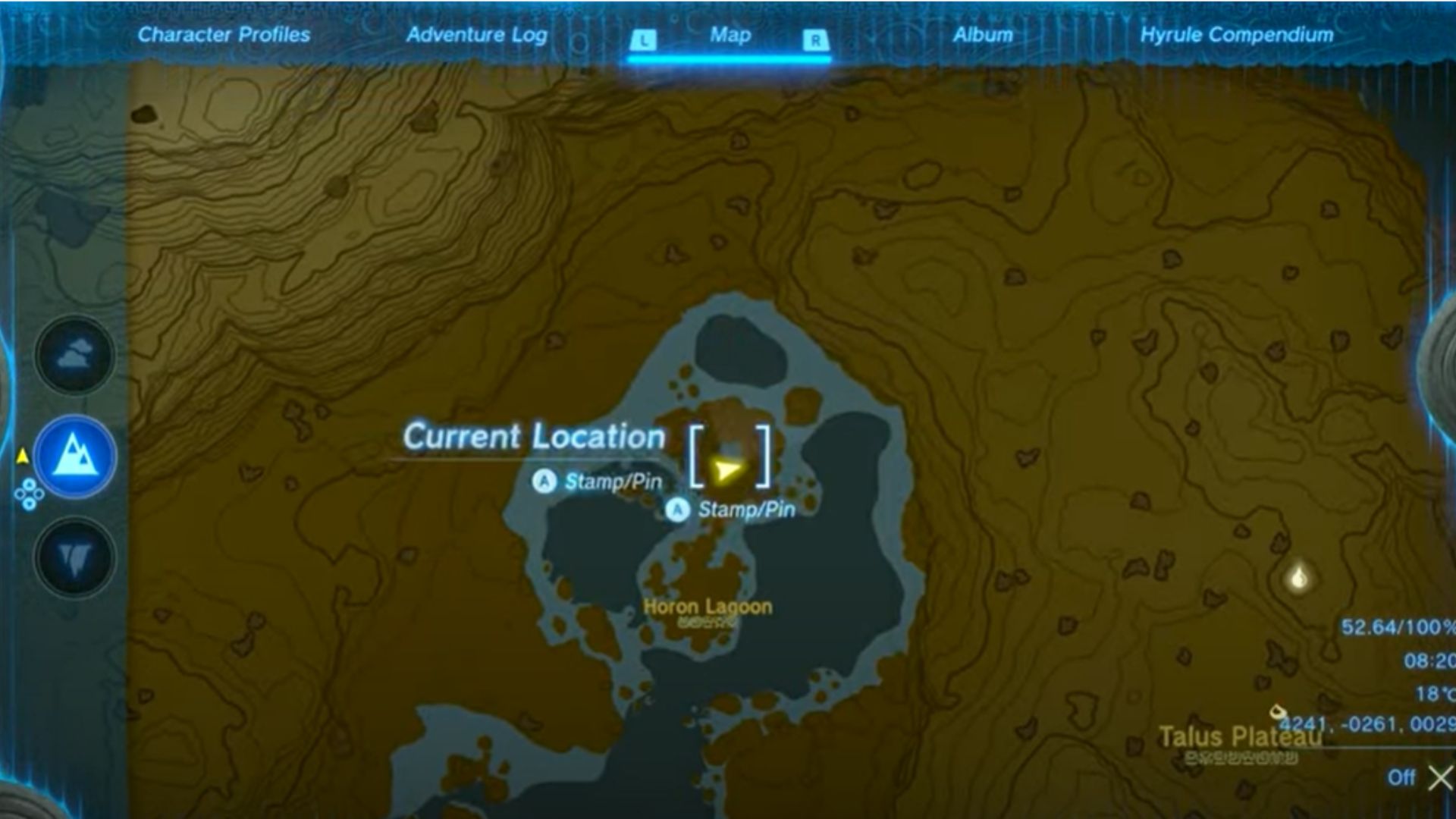 Zelda: Tears of The Kingdom Armor Tights map