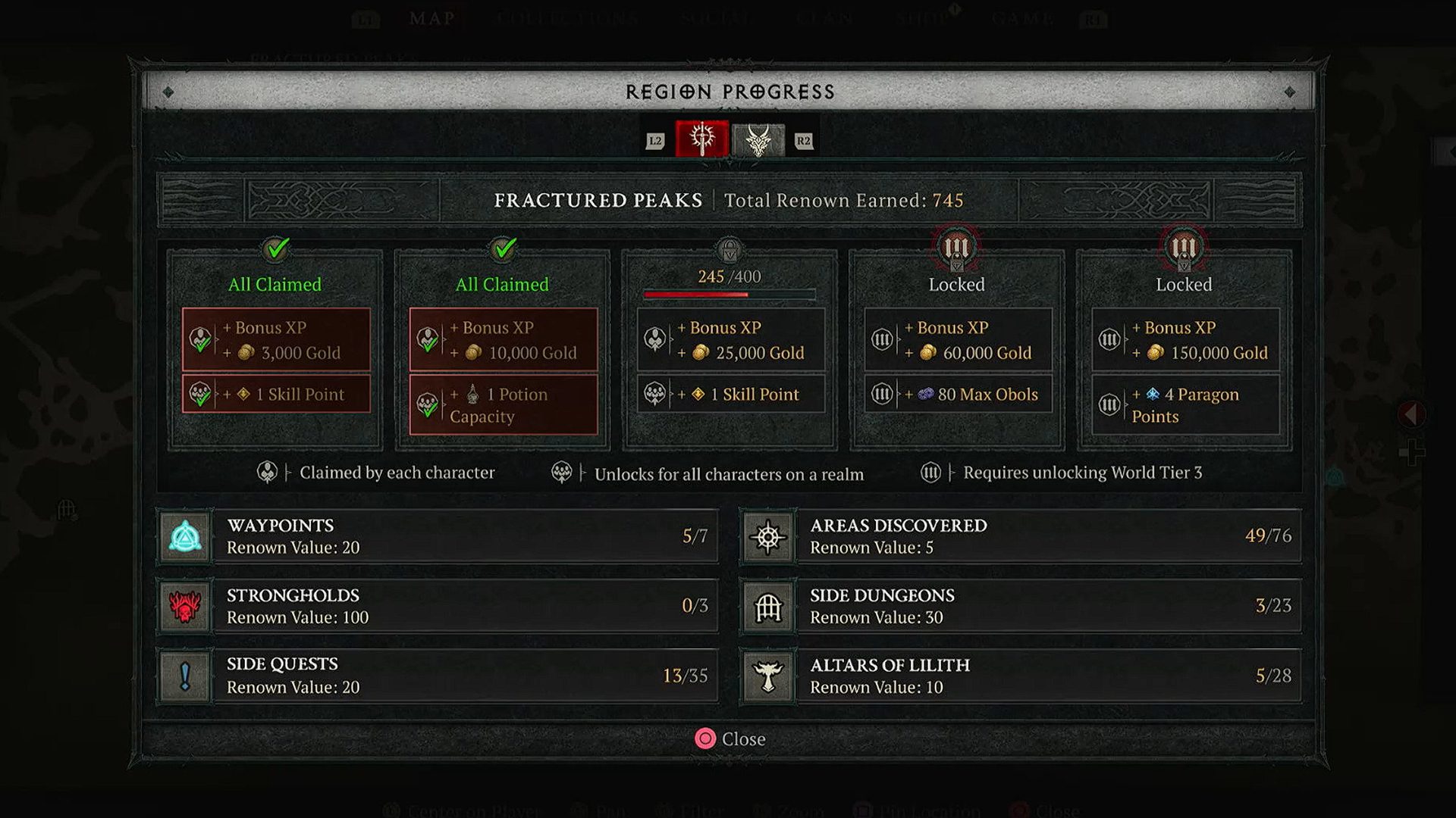 Diablo 4 Healing Region Progress Diablo 4 Healing Region Progress
