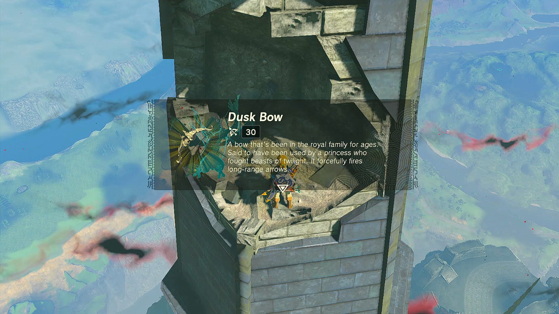 Zelda Tears of the Kingdom Dusk Bow Details