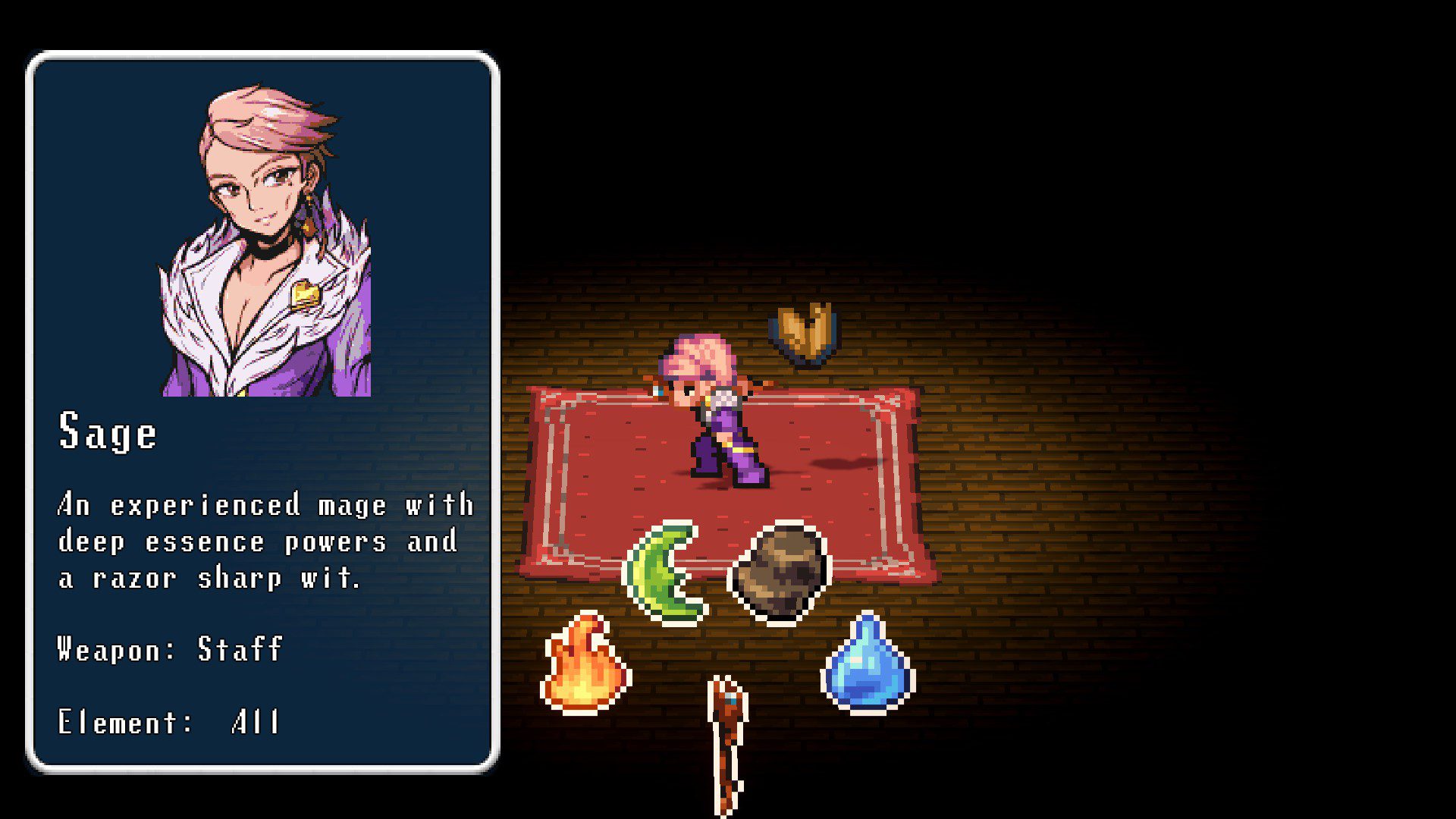 Sage's description as a mage and master of all elements