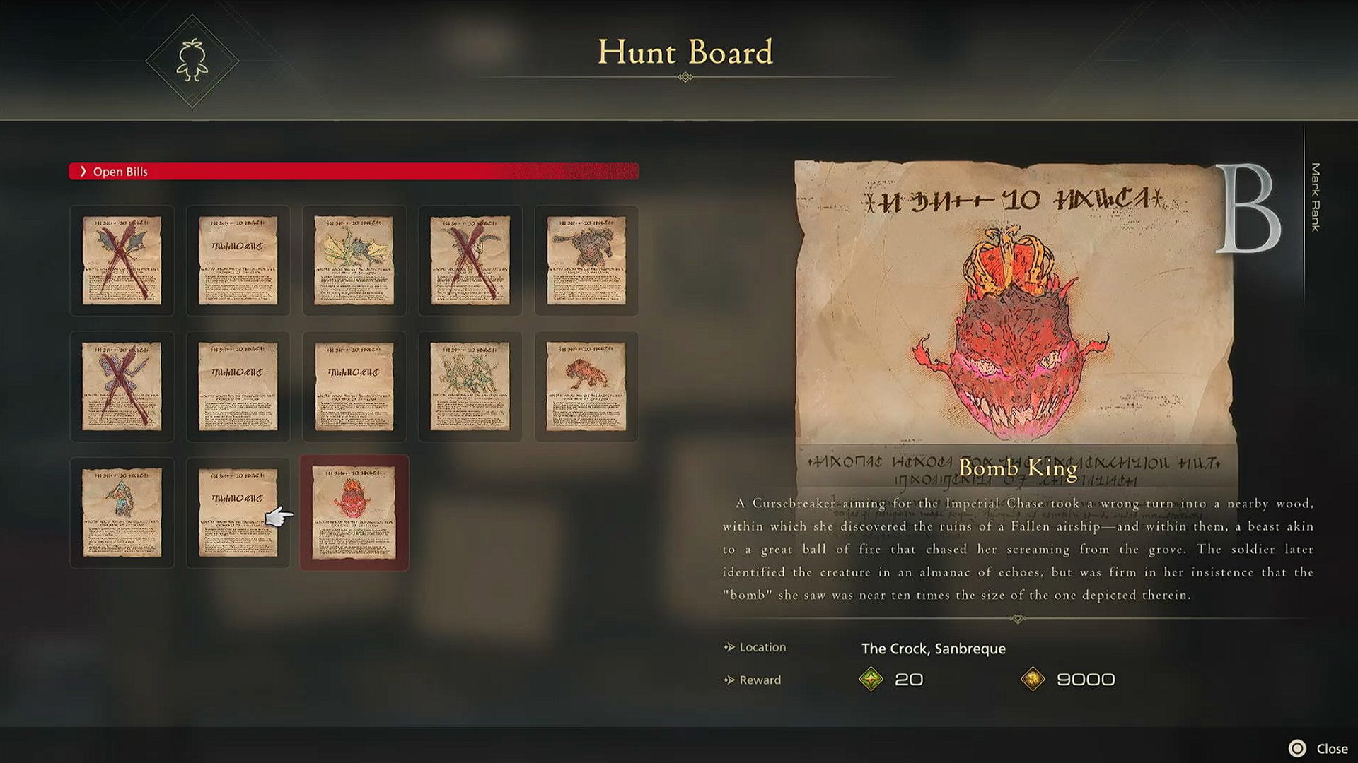 Final Fantasy 16 Hunt Board 1