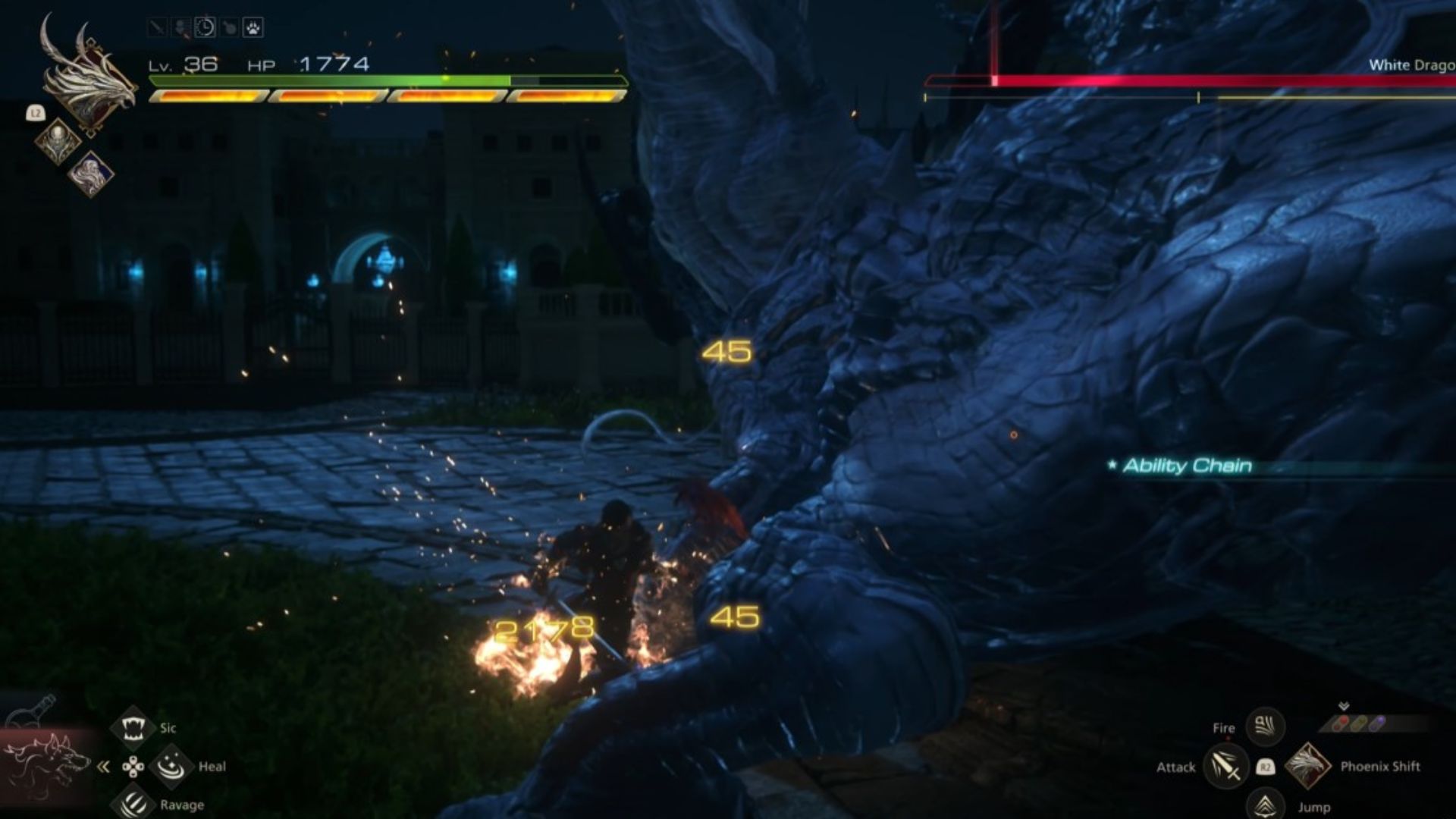 Final Fantasy 16 White Dragon Battle