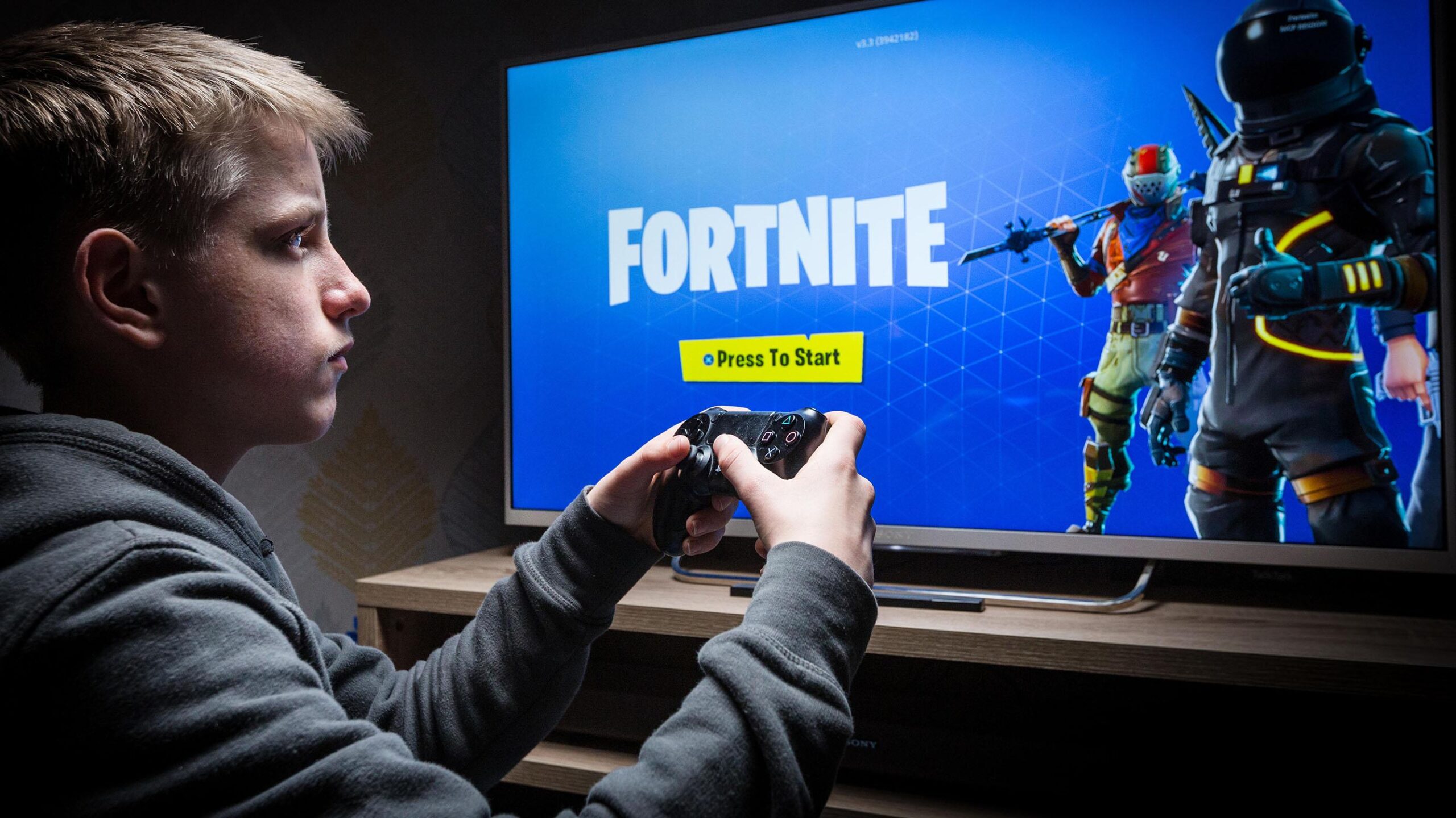 Kid Playing Fortnite Kid playing Fortnite