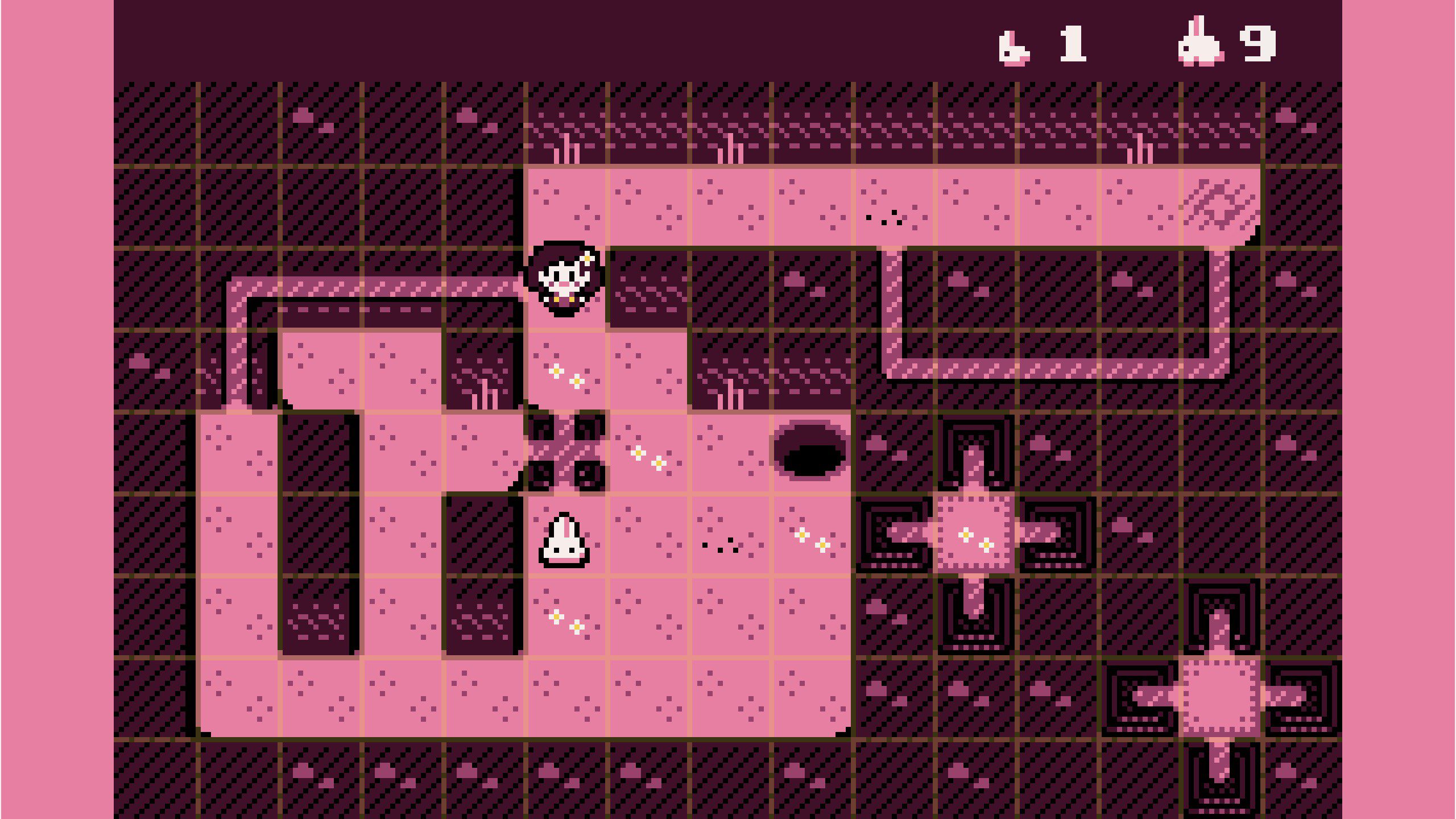 If two bunnies meet on a level and "stack" it makes a baby. You can make lots of bunnies meet. If two bunnies meet on a level and "stack" it makes a baby. You can make lots of bunnies meet.