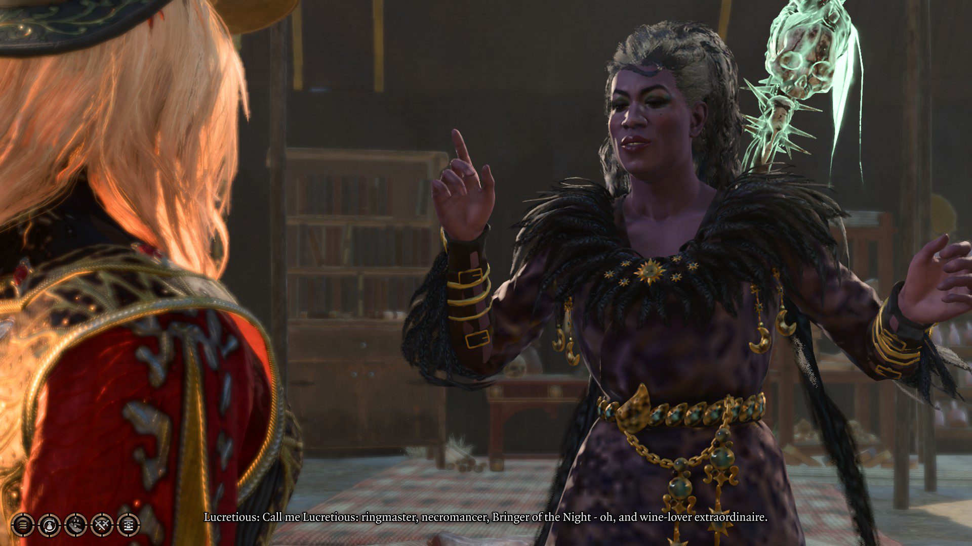 Lucretious, the fancy necromancer in Baldur's Gate 3.