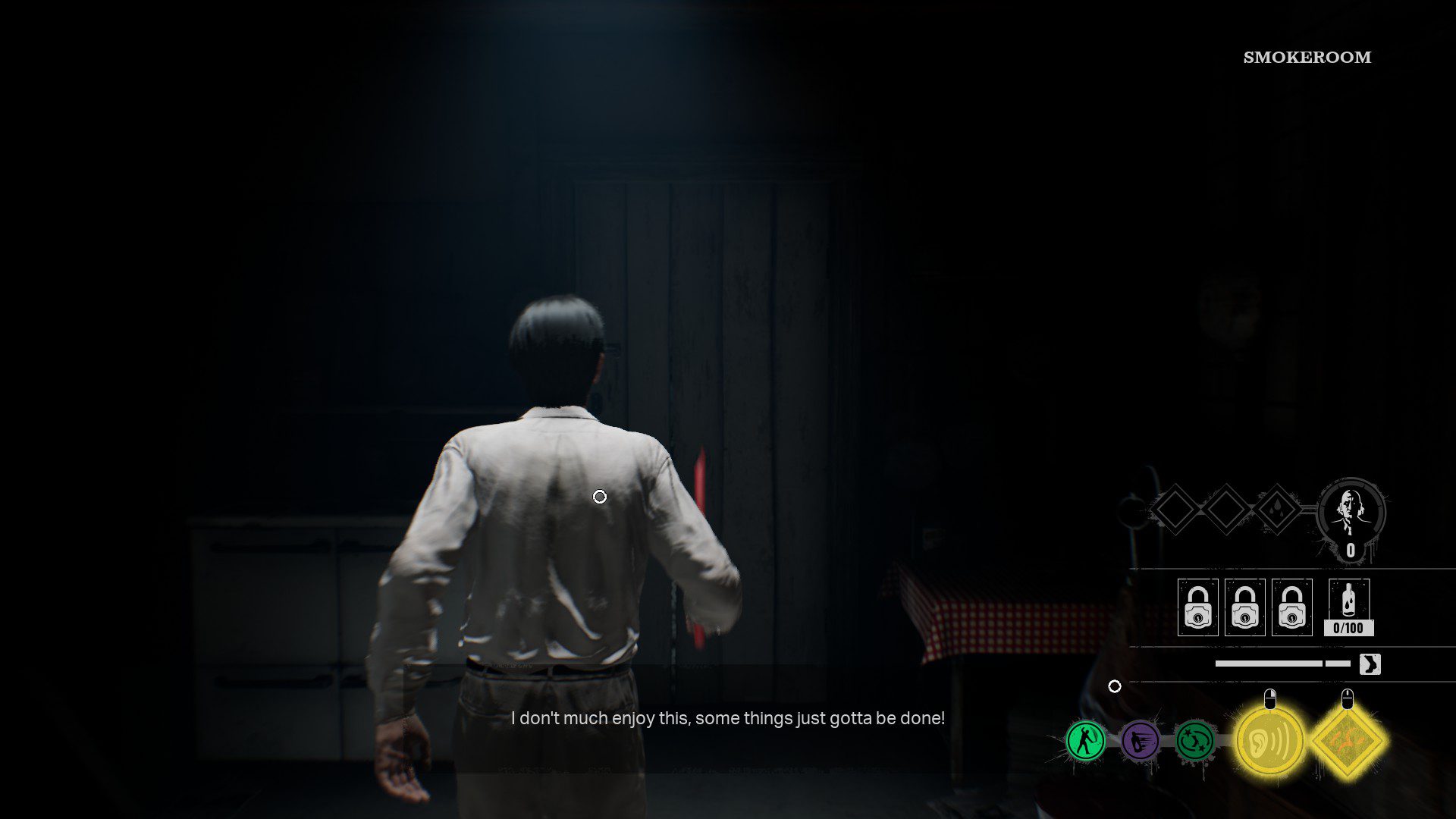 Cook, a character in this game and the original movie, saying "I don't much enjoy this, some things just need to be done"