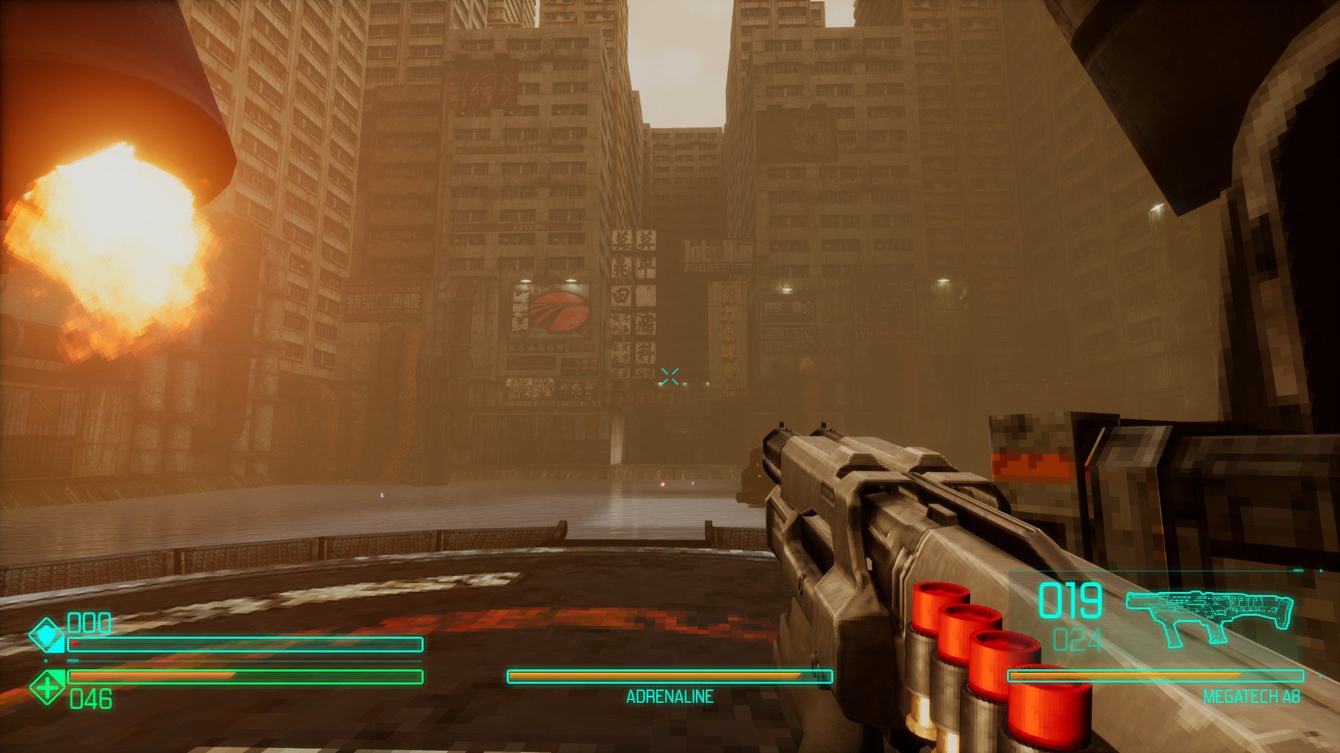 A shot of the city the player starts in