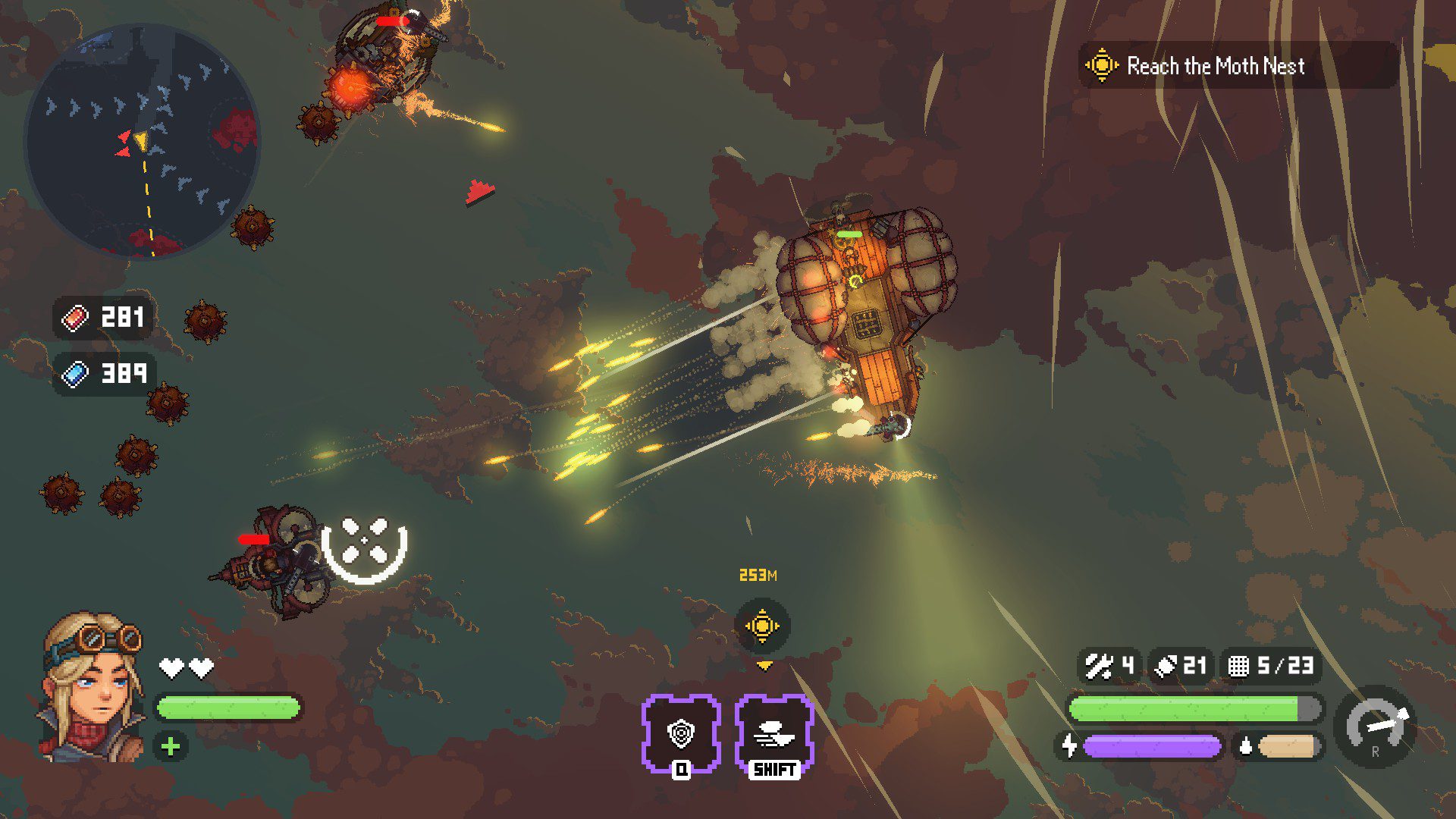 Black Skylands Screenshot 03 An airship battle in Black Skylands