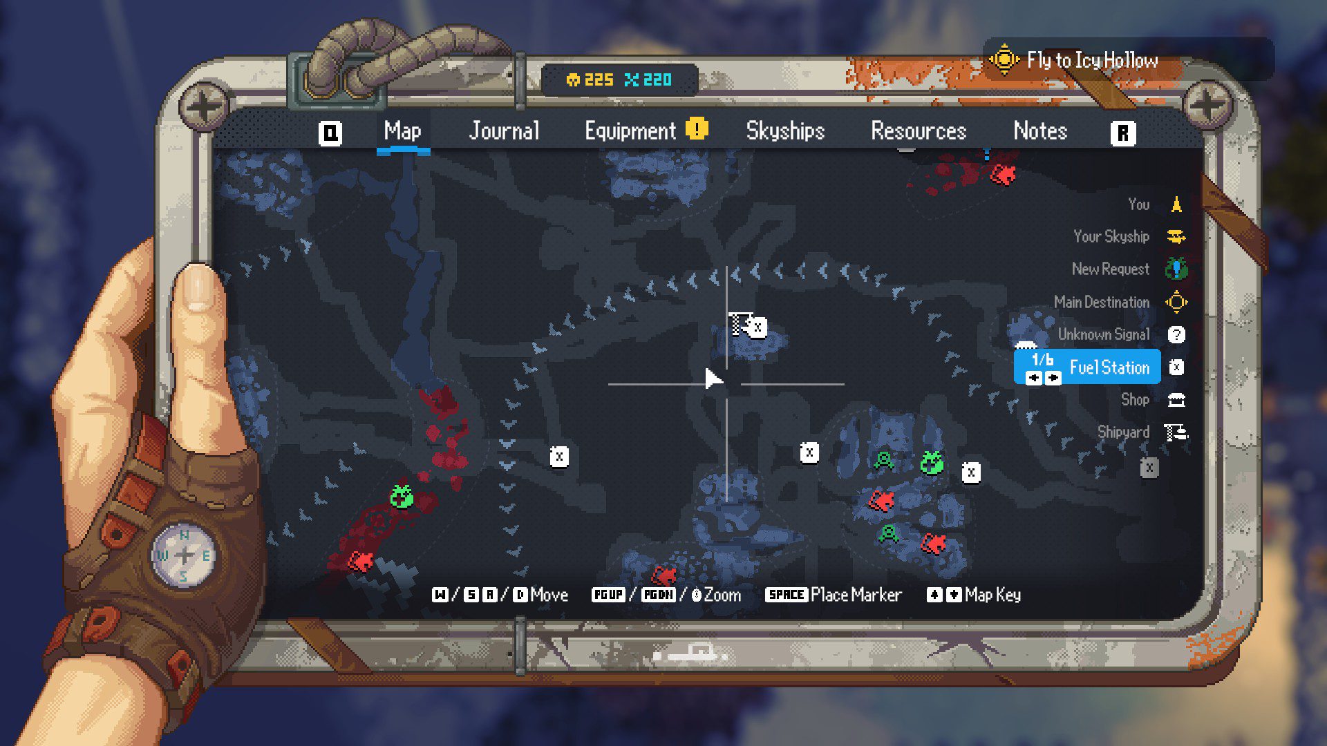 Black Skylands Screenshot 04 The world map in Black Skylands