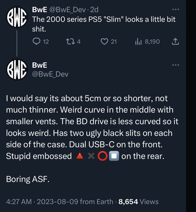 BwE PS5 Slim Thread