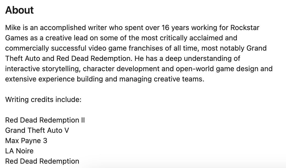 Michael Unsworth Bio.