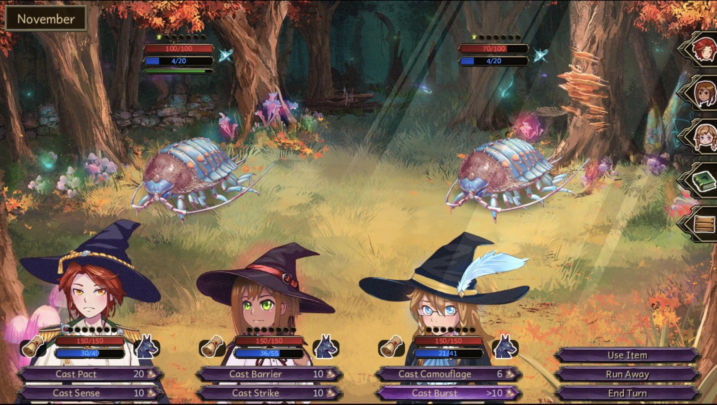Combat in Stardander School for Witches