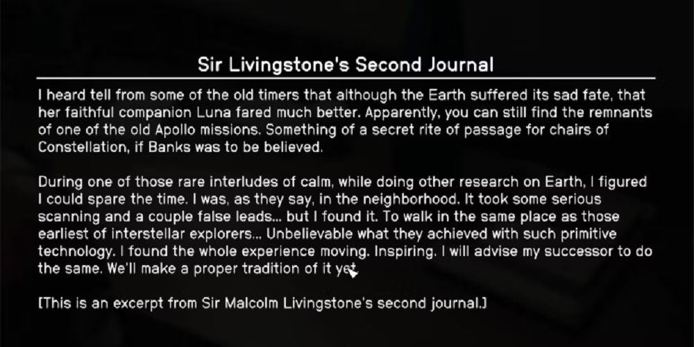 sir livingstone s second journal starfield