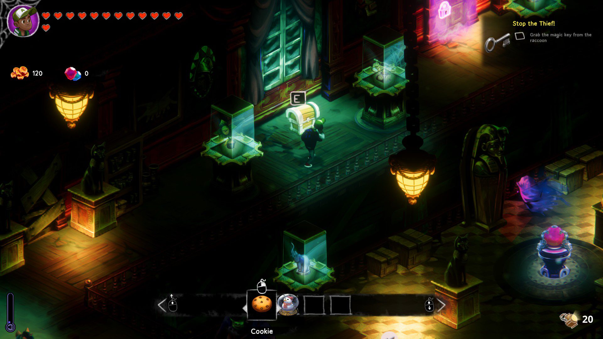 HauHE An "E" button popup above a chest