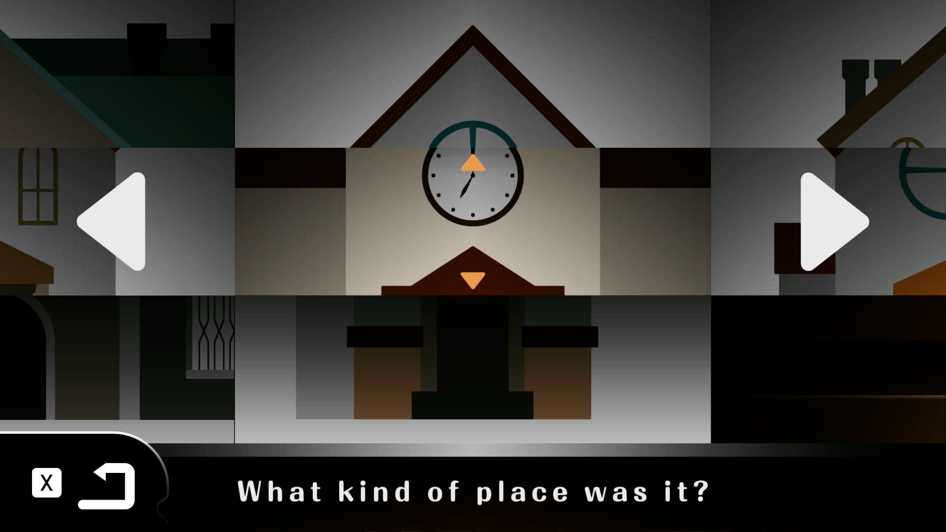 A sliding puzzle for completing the picture of a house in In His Time