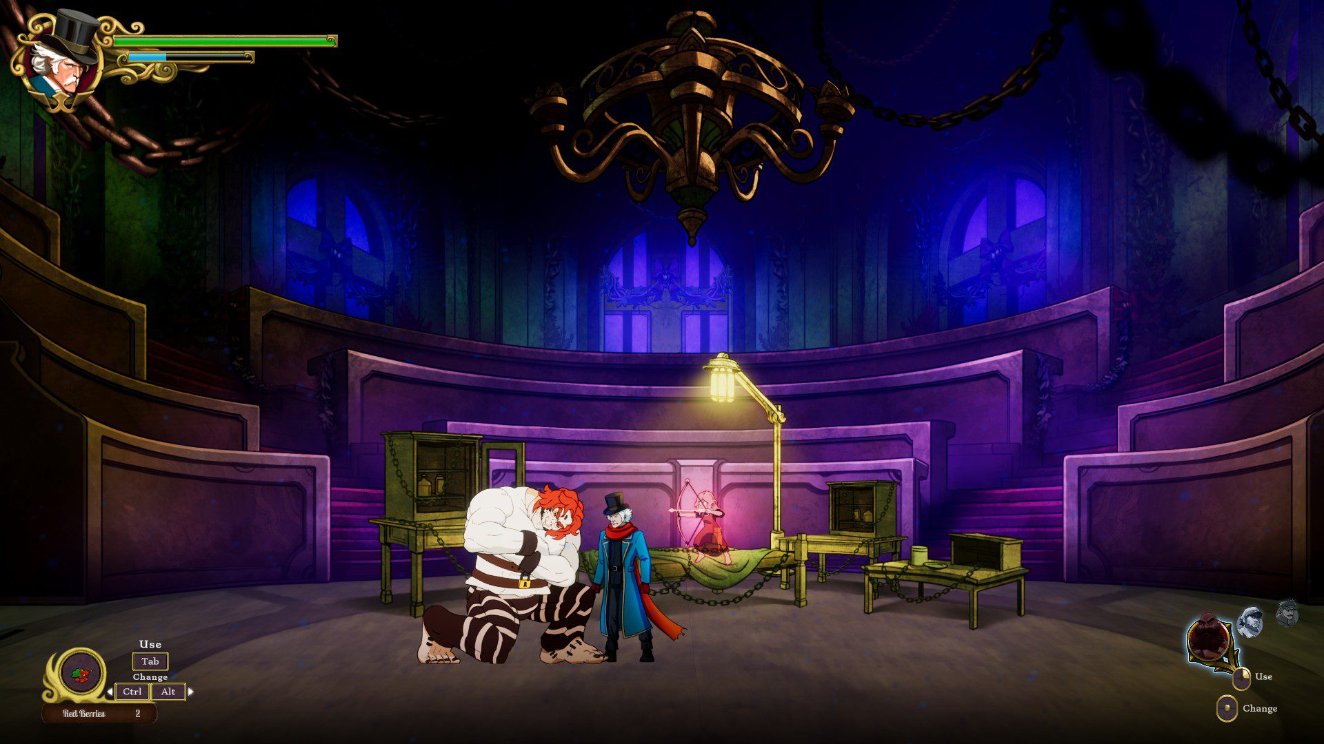 A patient at the asylum as a boss battle