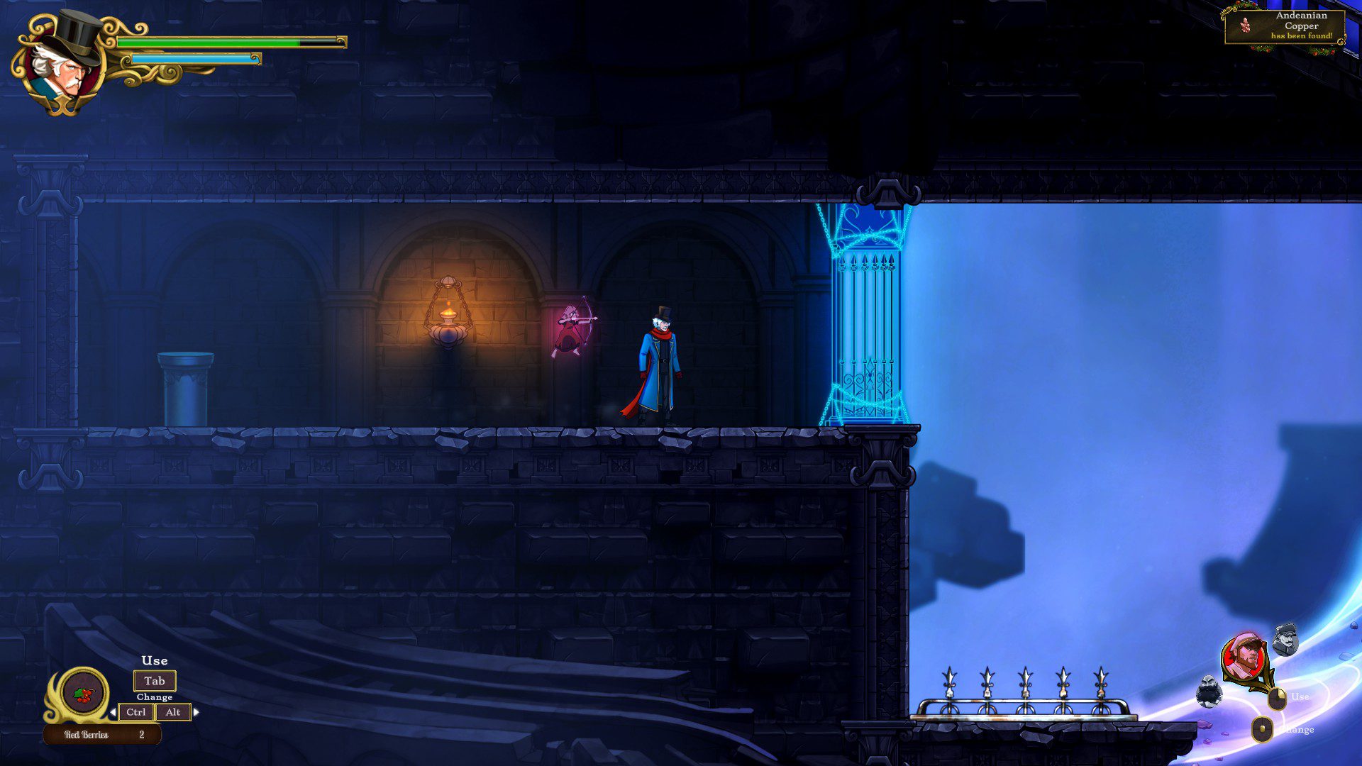 A screenshot showing the full hud and just how tiny it is