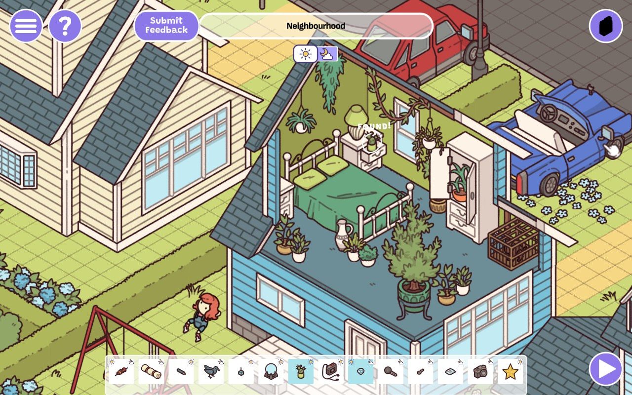 You can look inside houses, boxes and drawers to uncover secrets