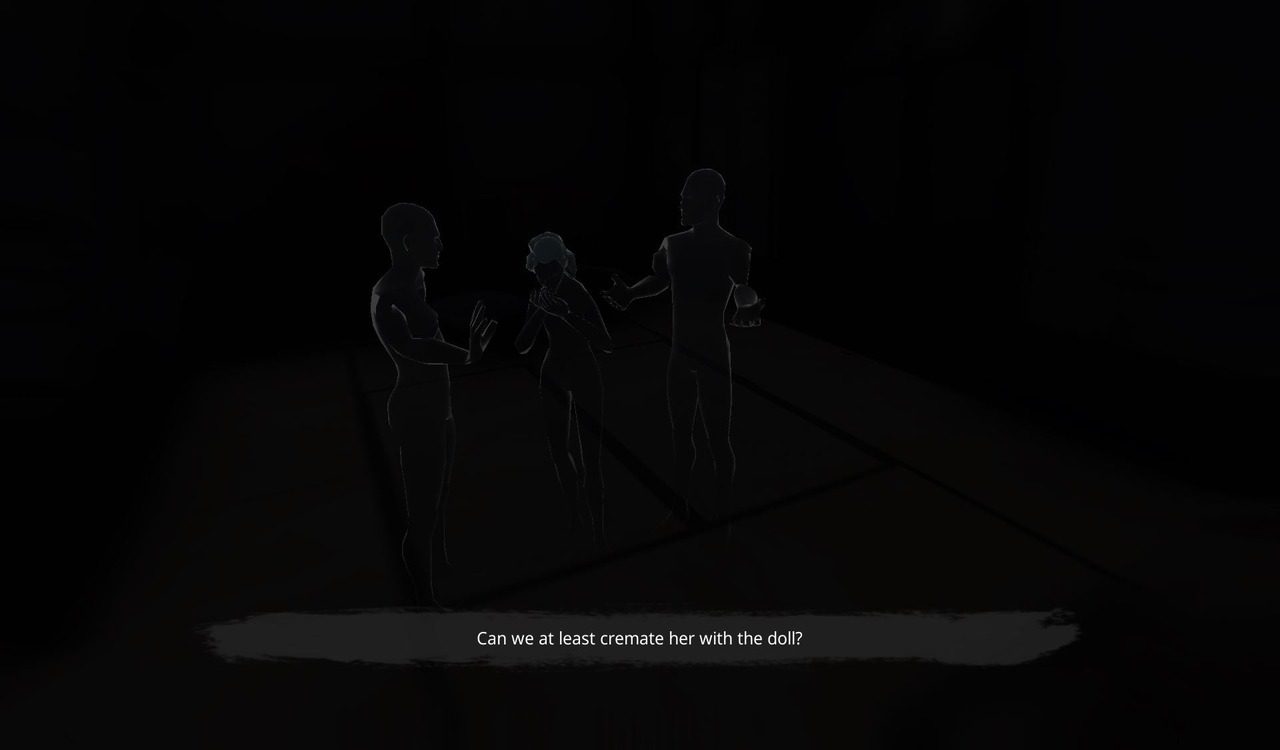 Ghostly figures appear though they don't look very scary