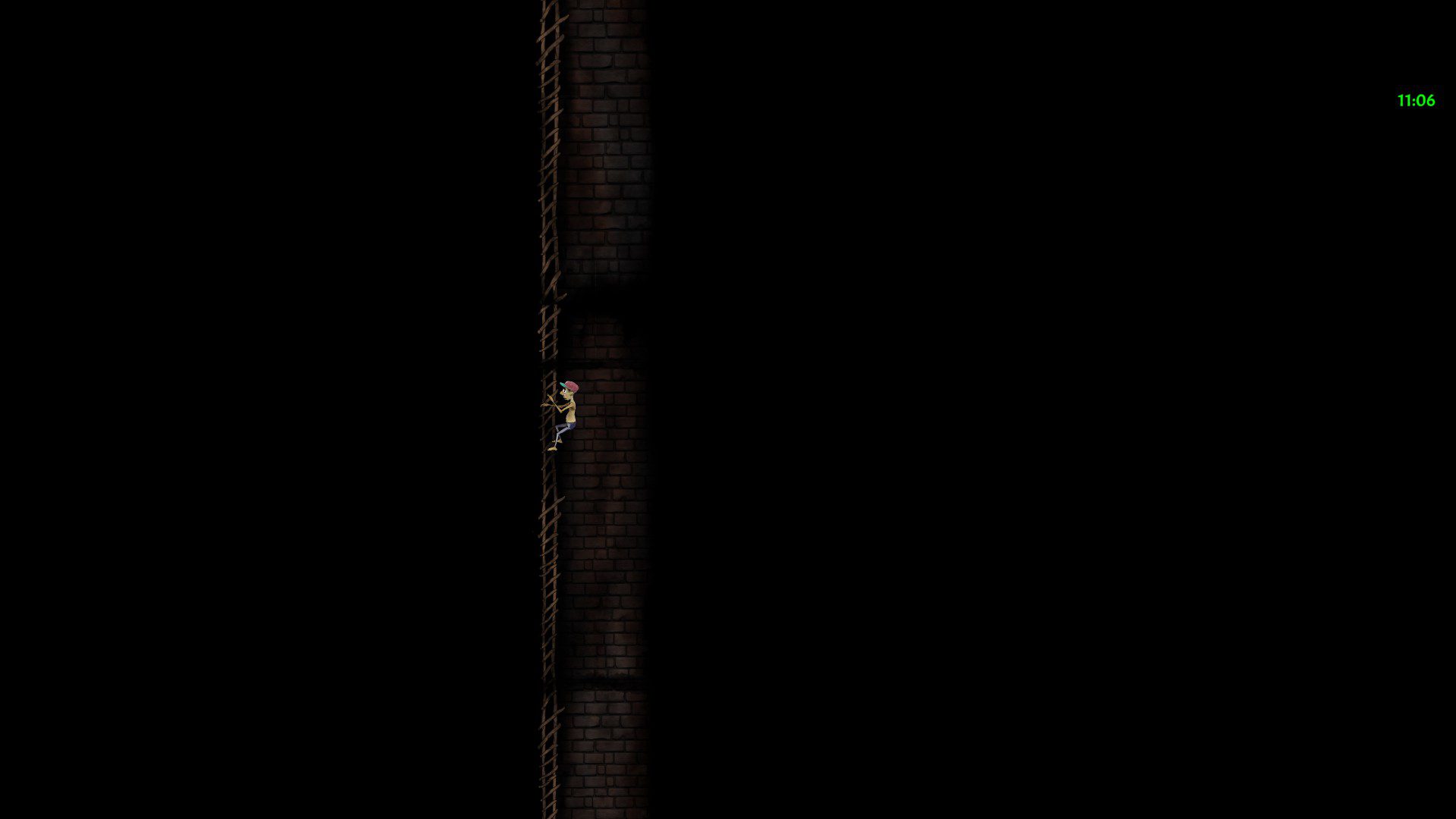 OrtenThrill Ziggy climbing a very long ladder