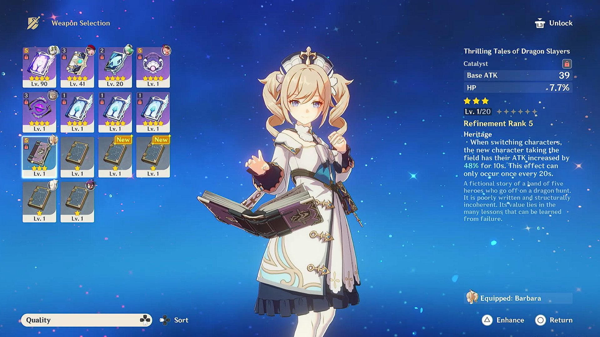 Genshin Impact Barbara Build