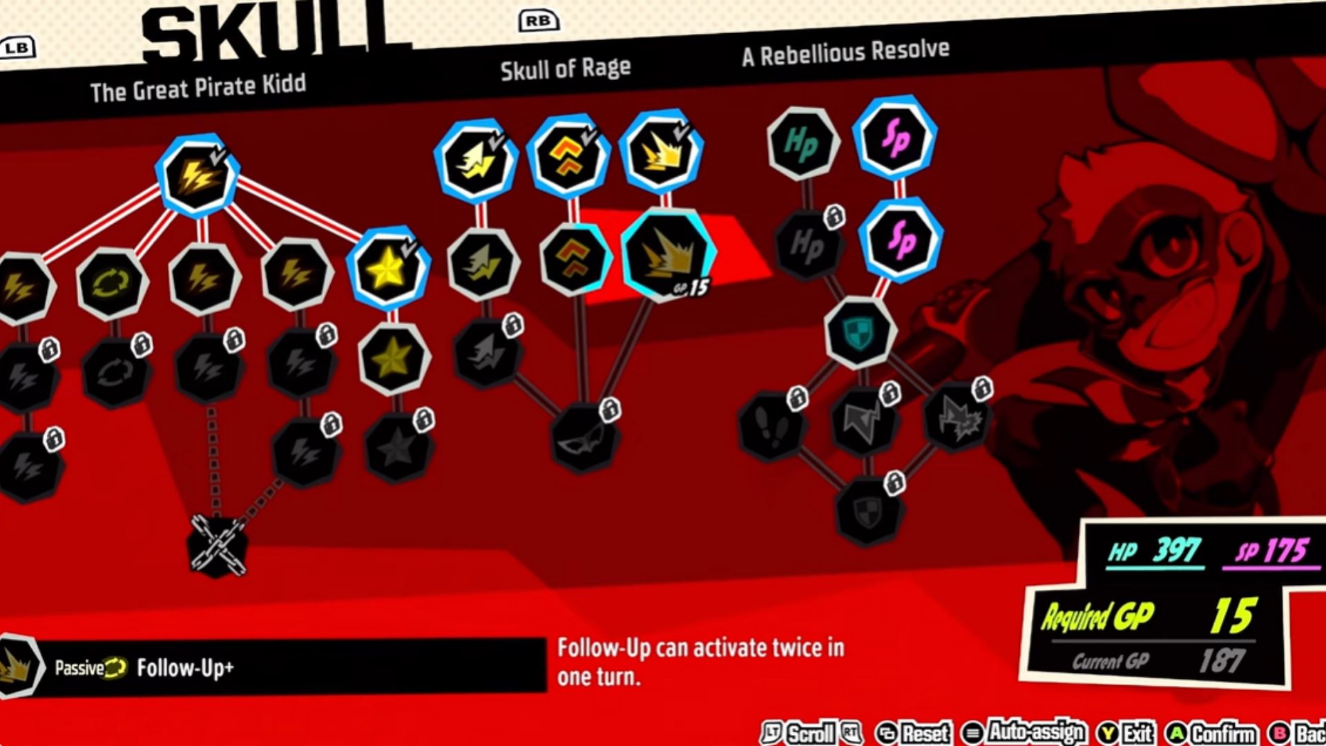 Persona 5 Tactica Respec Skill Tree