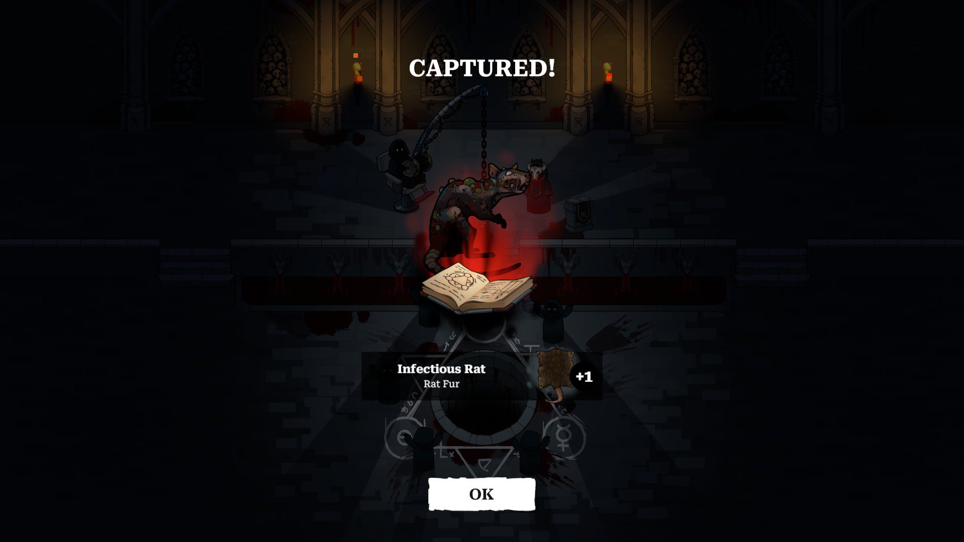 A diseased rat in an art style similar to Darkest Dungeon