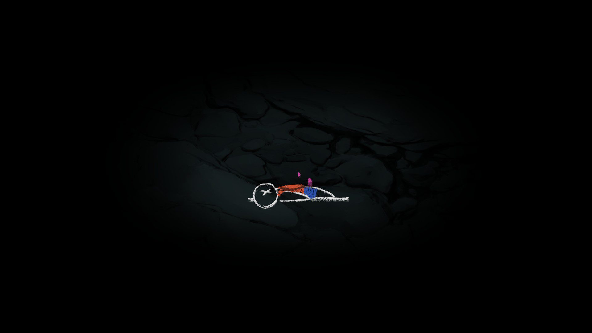 A cave drawing of a dead Cub