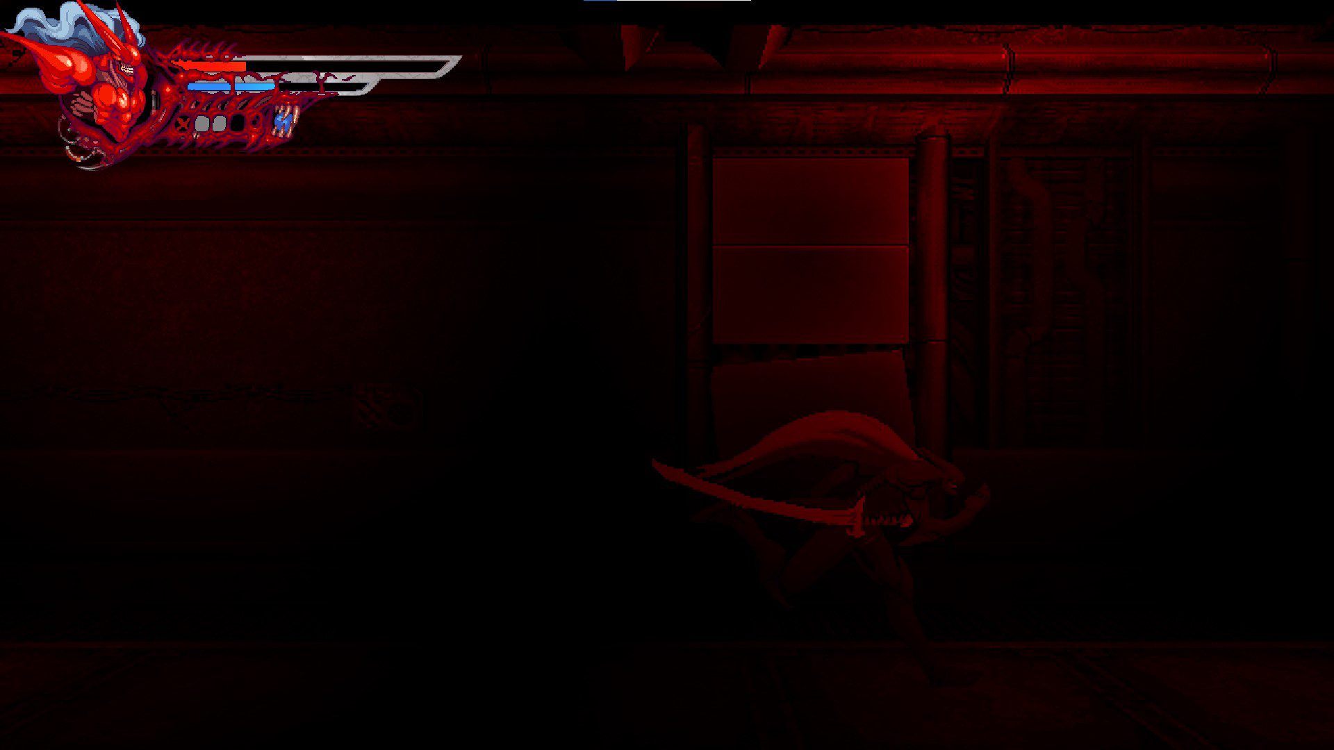SlaZXRun A dimly lit corridor, the protagonist is running through it in a pose reminiscent to that of the Evangelion run