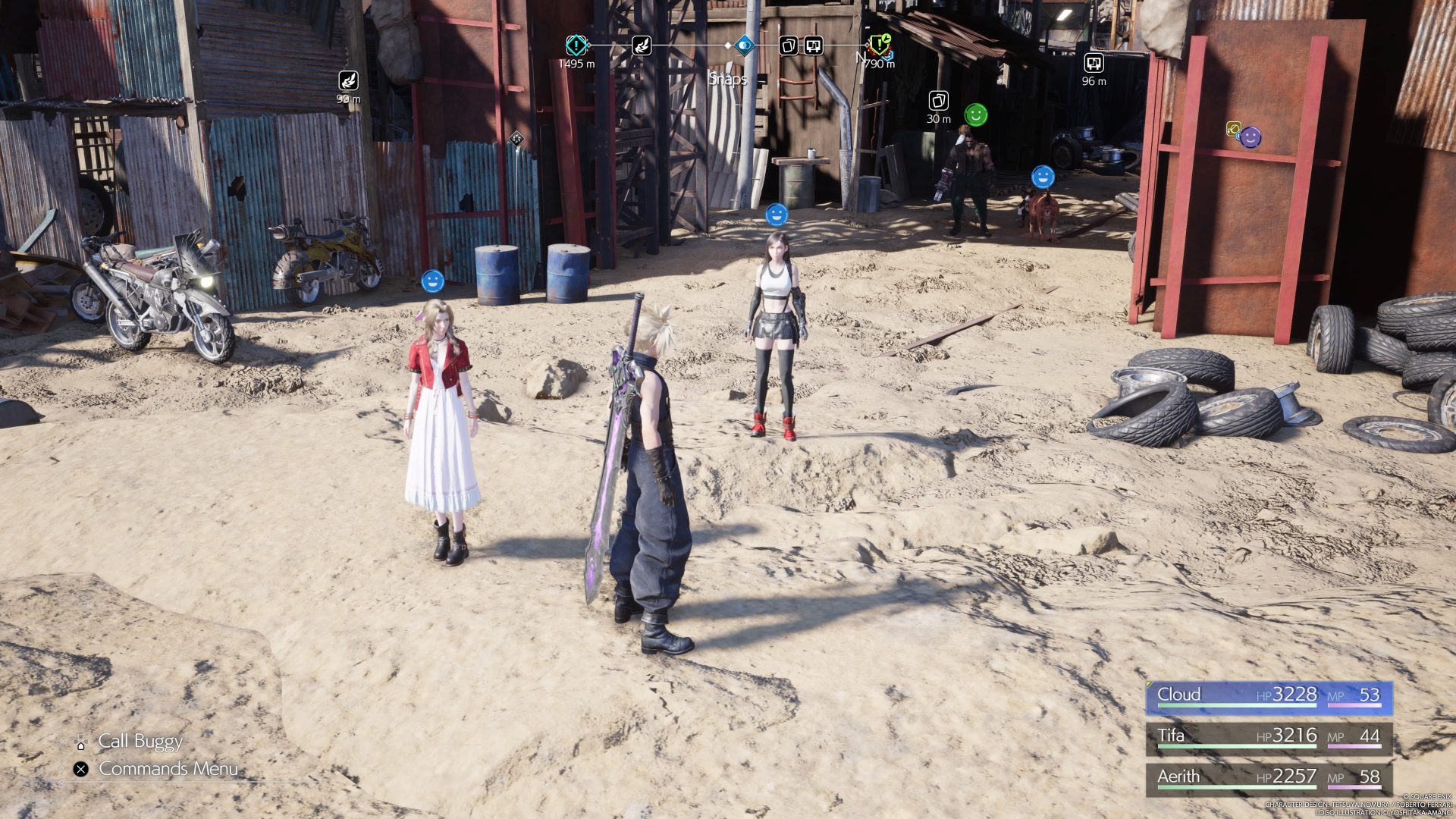 You can see your party's feelings towards Cloud with a push of a button. How these people feel about Cloud changes the way certain scenes but not the overall plot.