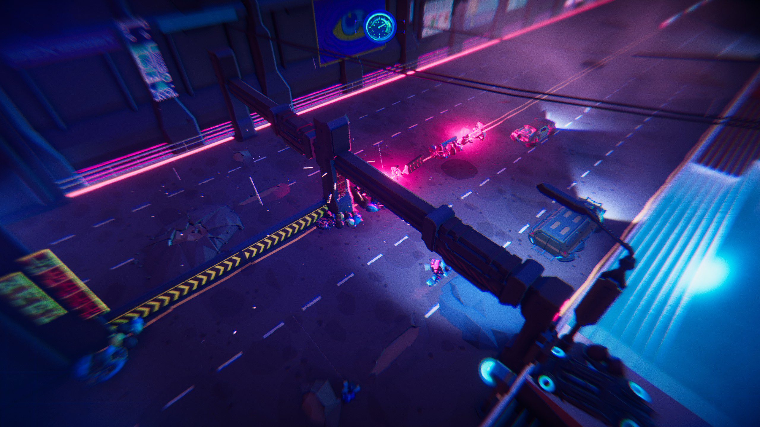 Death Noodle Delivery surfing through a highway.