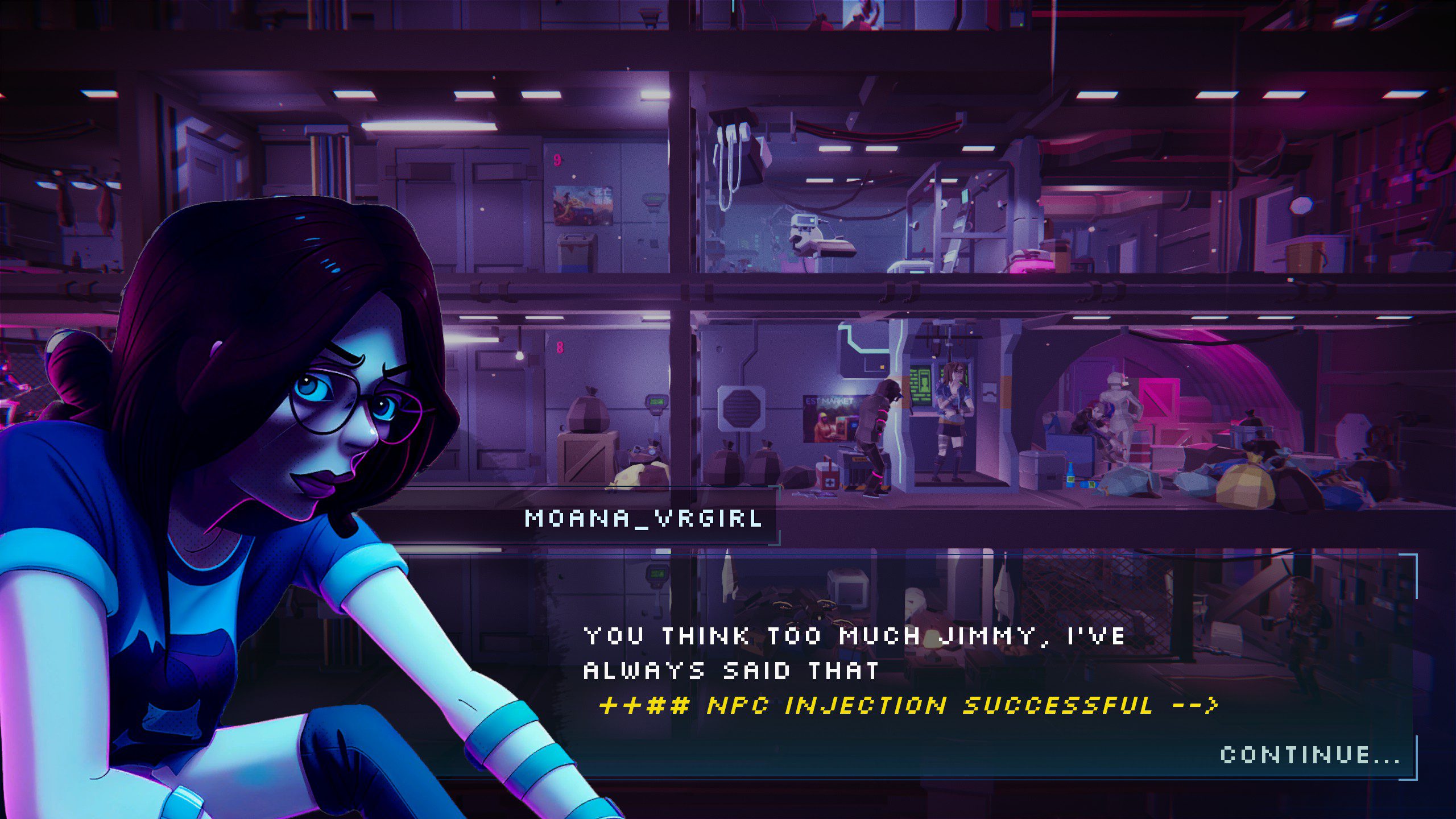 Death Noodle Delivery talking to an NPC