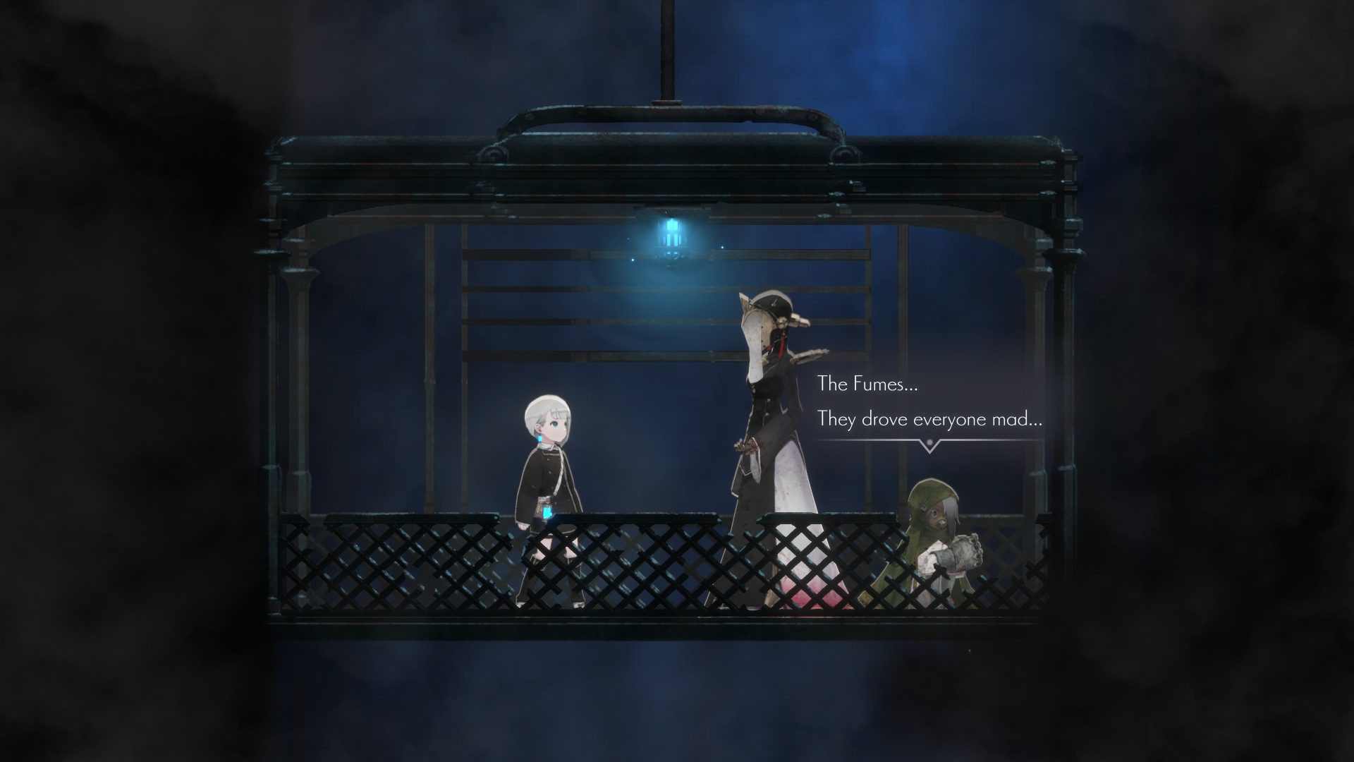 You learn about the problems of the world by speaking with your Homonculi companions as well as human NPCs