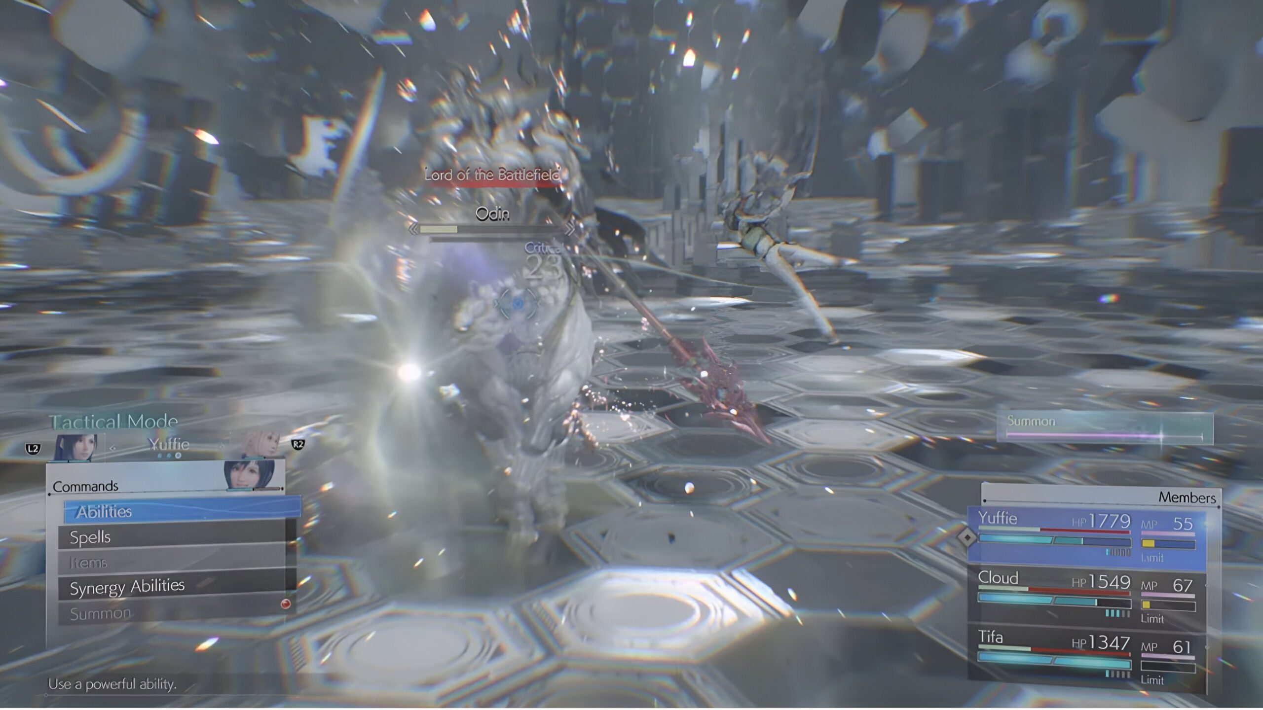 Lord Of The battlefield Fighting odin in Final Fantasy 7 Rebirth