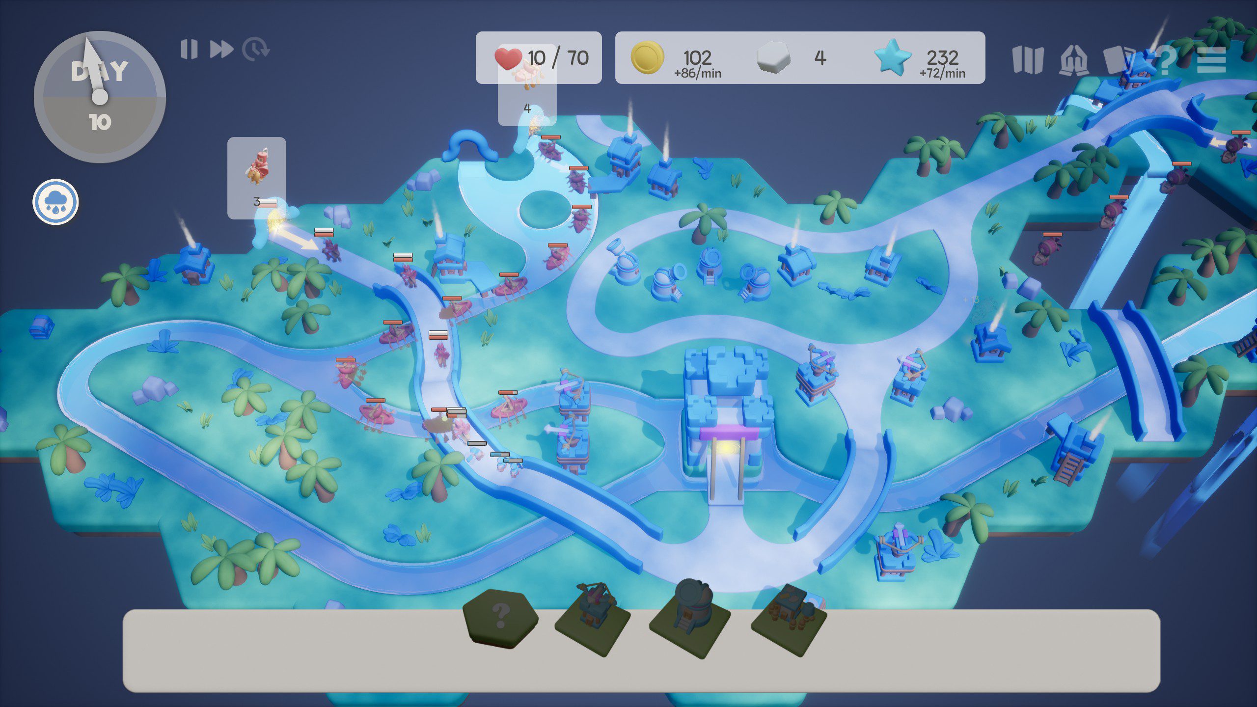 Hexguardian, a rainforest map during the night